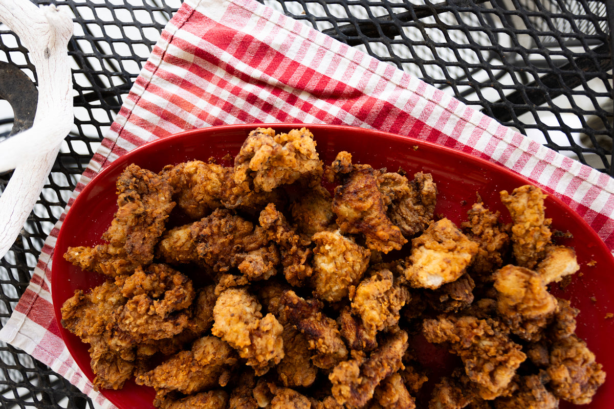 Fried Italian turkey nuggets