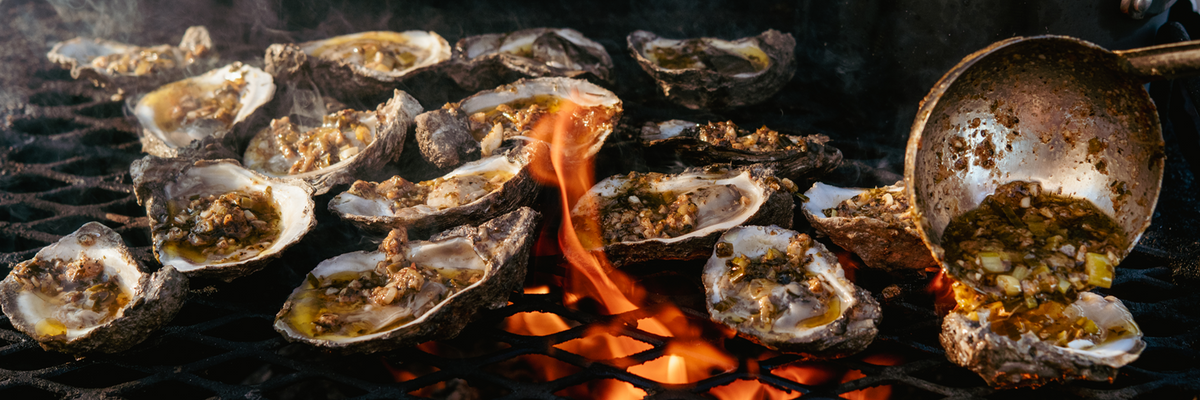 Hunt camp chargrilled oysters
