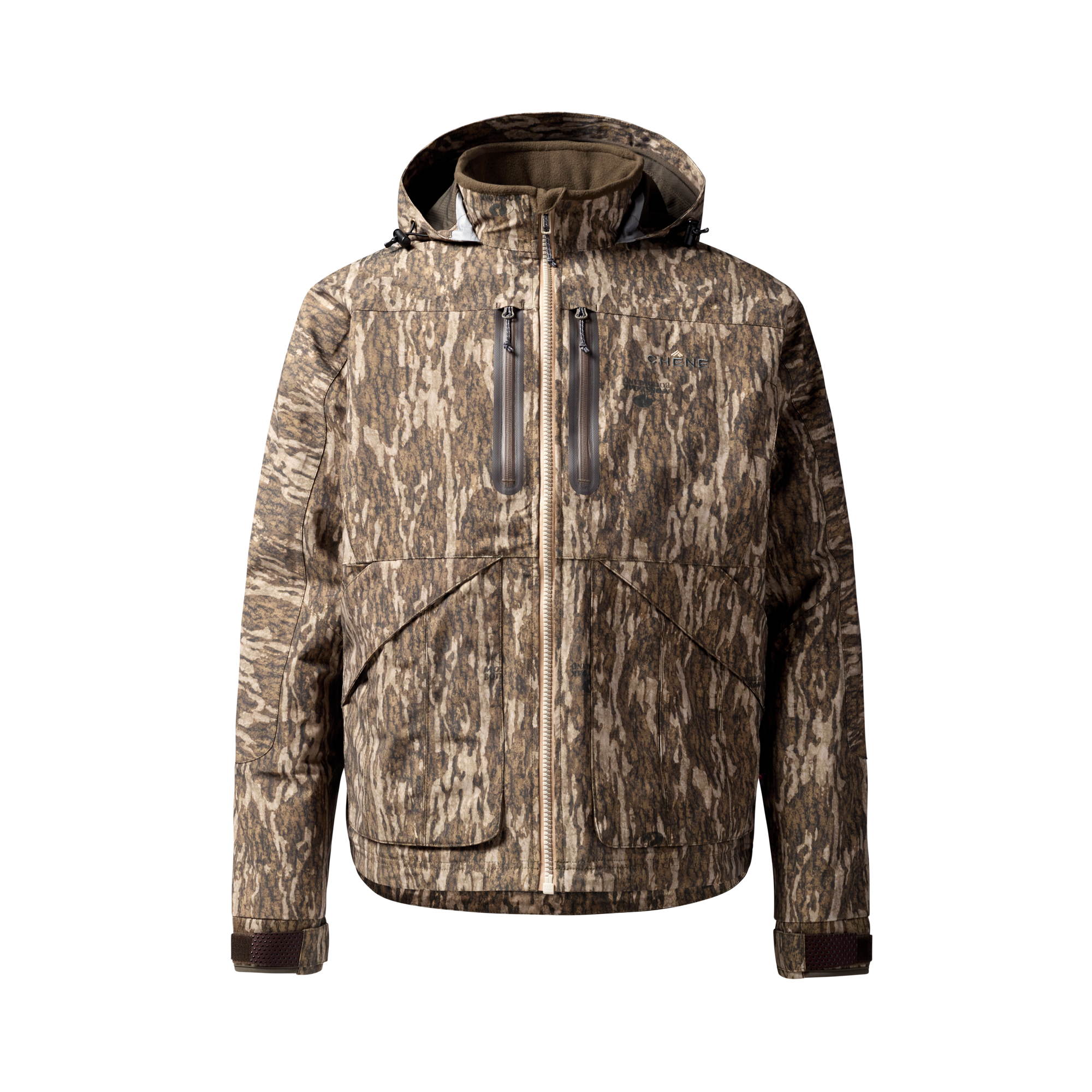 Hydro-Lok Insulated Jacket in Mossy Oak Bottomland, front view #mossy_oak_bottomland