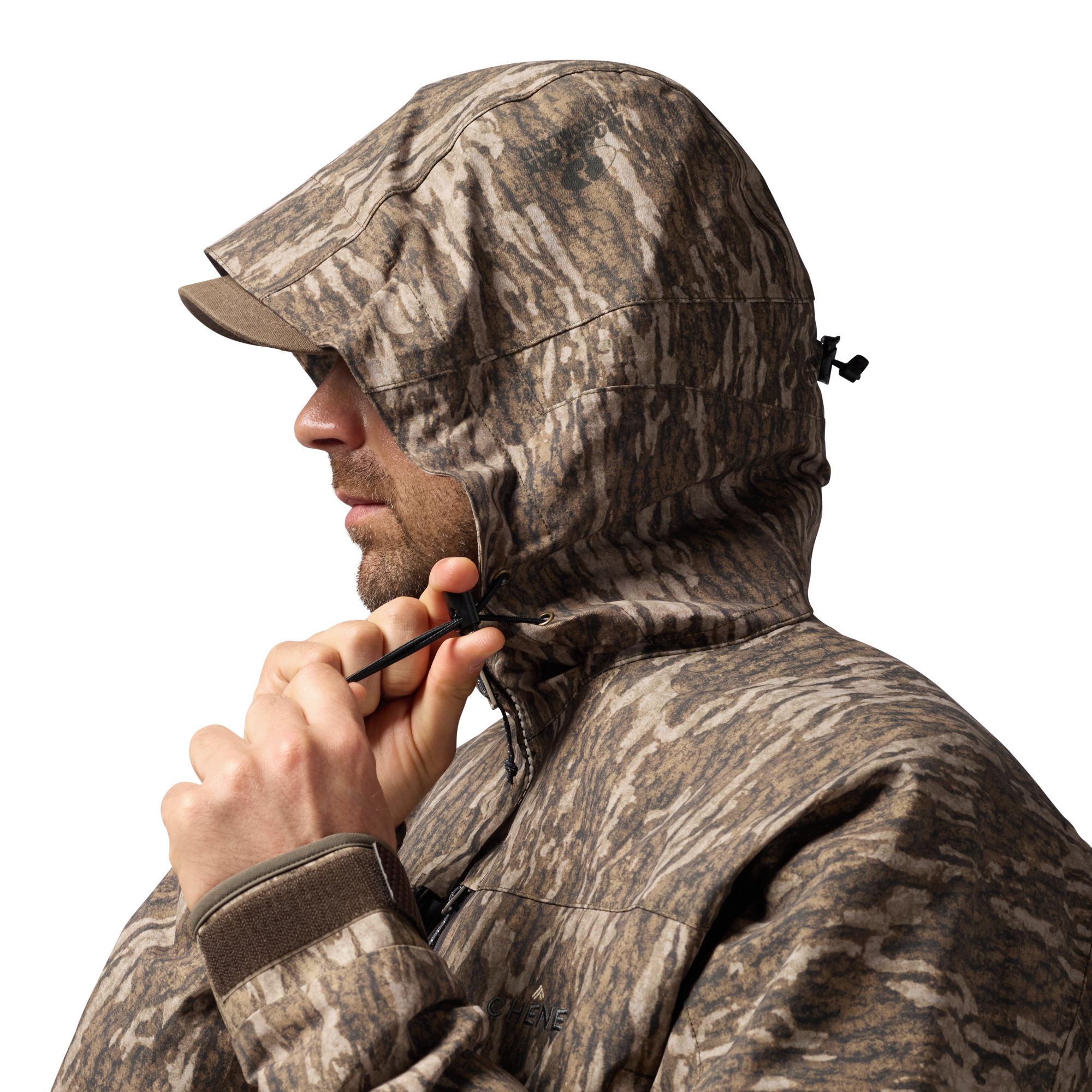 Hydro-Lok Insulated Jacket in Mossy Oak Bottomland, on model #mossy_oak_bottomland