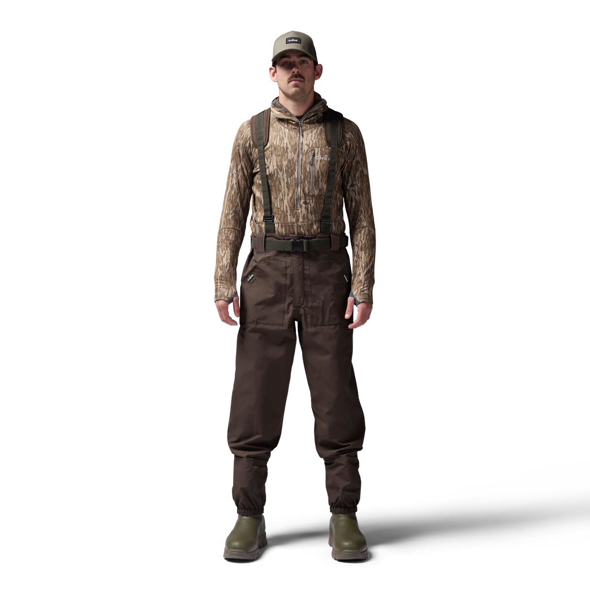 2S Wading Pant in Brown, on model #brown