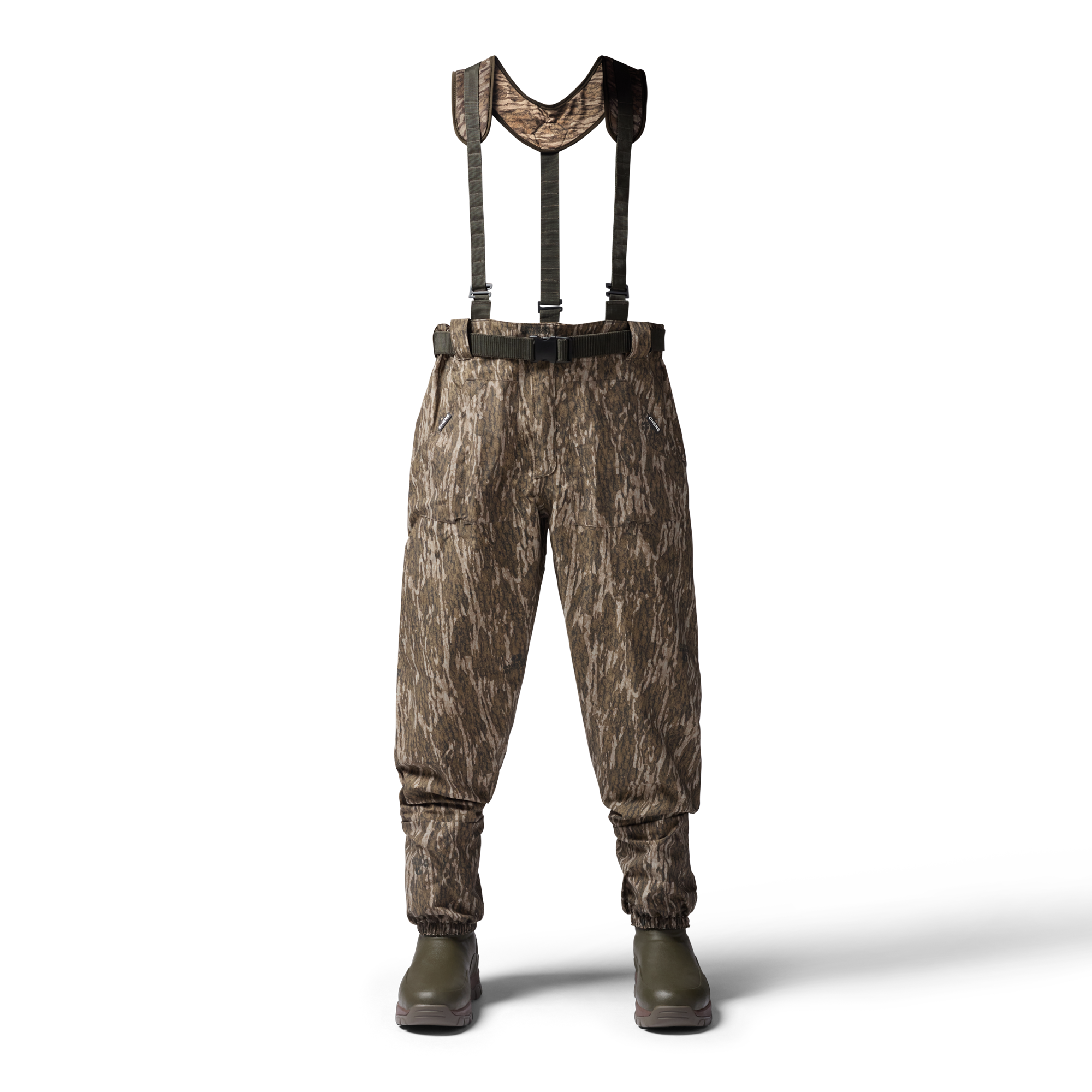 2S Wading Pant in Mossy Oak Bottomland, front view #mossy_oak_bottomland