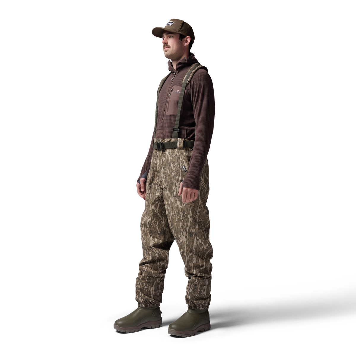 2S Wading Pant in Mossy Oak Bottomland, on model #mossy_oak_bottomland