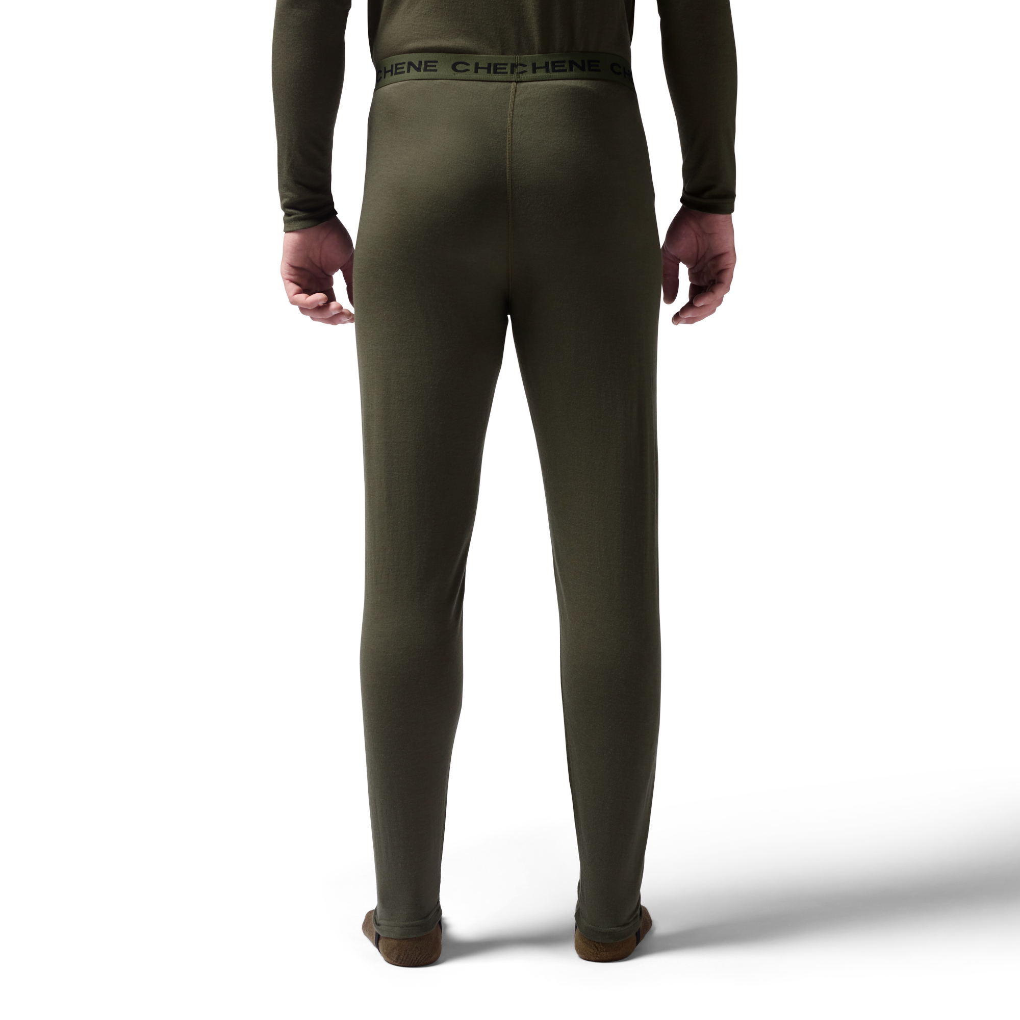 Merino Bottom in Olive, on model #olive