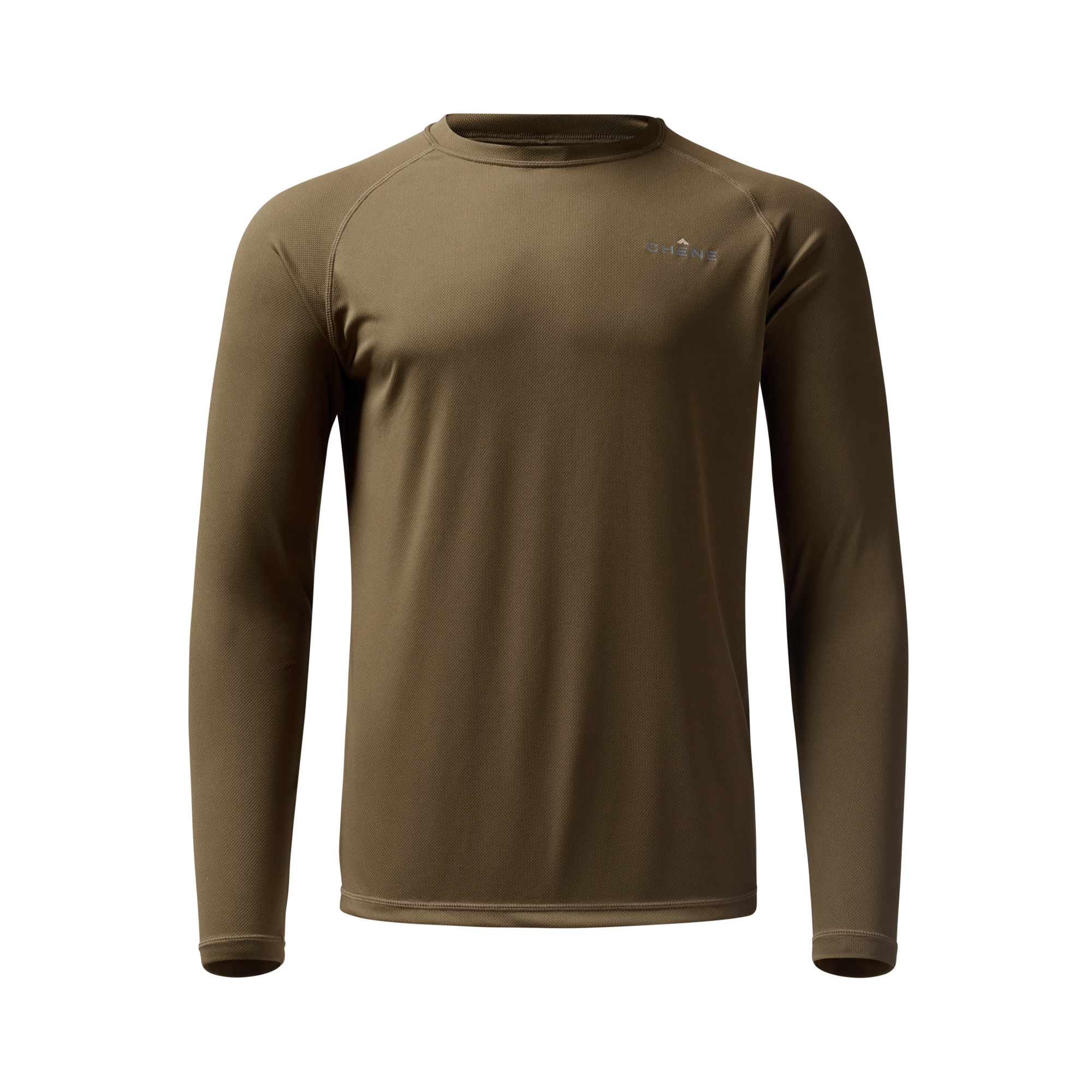 Vale 105 Synthetic Crew L/S in Field Khaki, front view #field_khaki