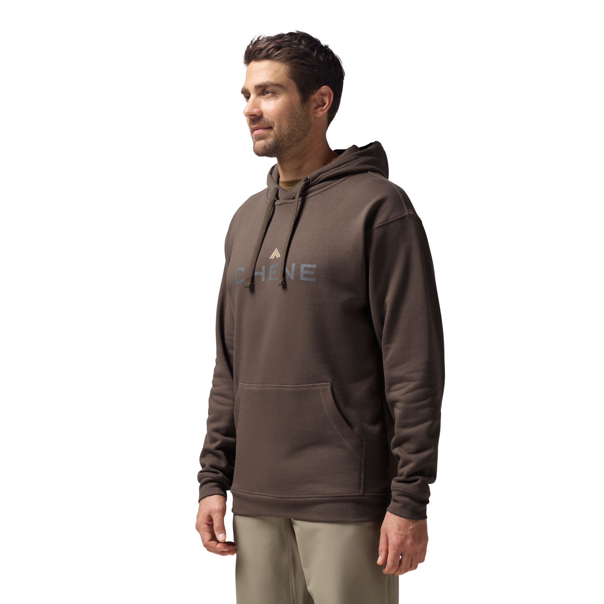 Leisure Hoodie in Heather Brown, on model #heather_brown