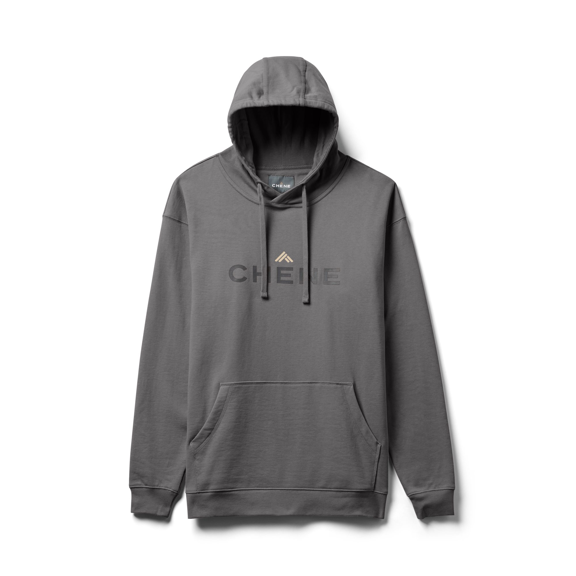 Leisure Hoodie in Heather Charcoal, flat lay #heather_charcoal