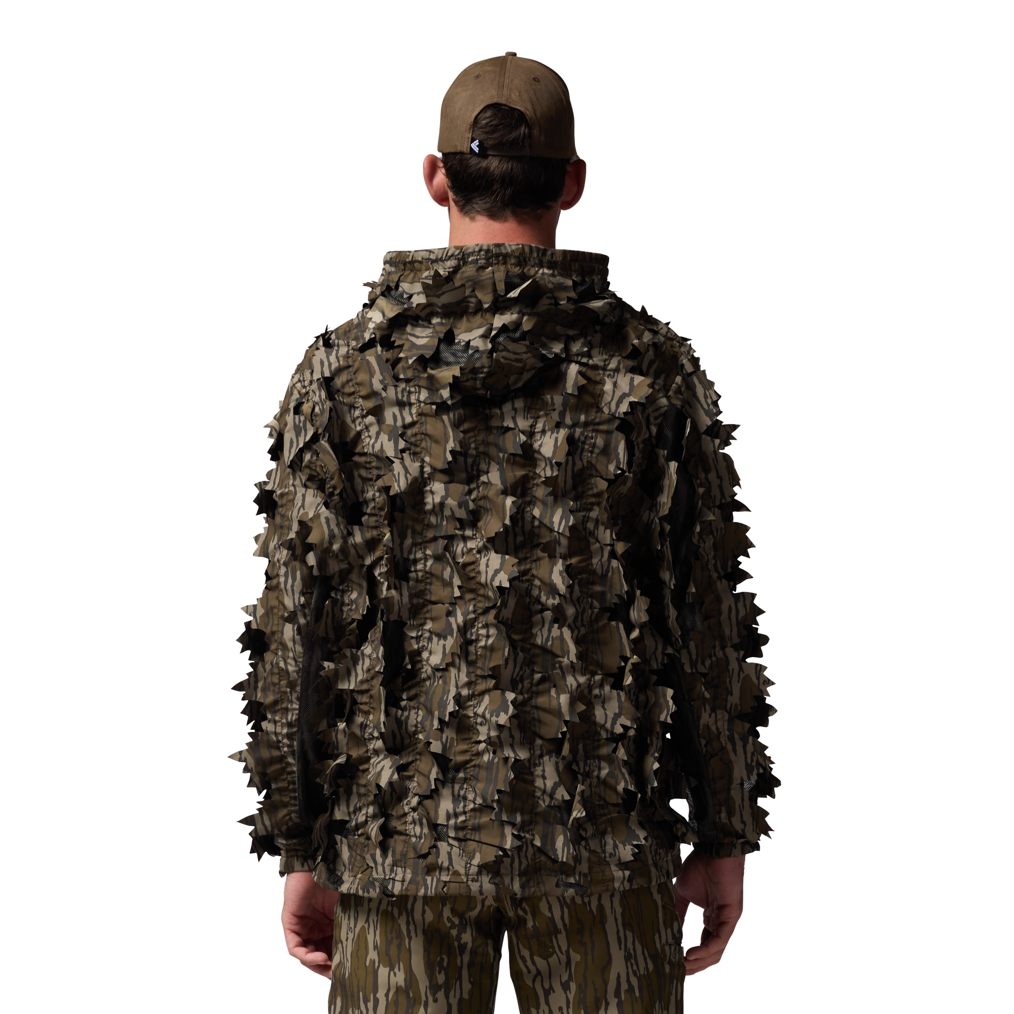 Deception Leafy Jacket in Mossy Oak Original Bottomland, on model #mossy_oak_original_bottomland