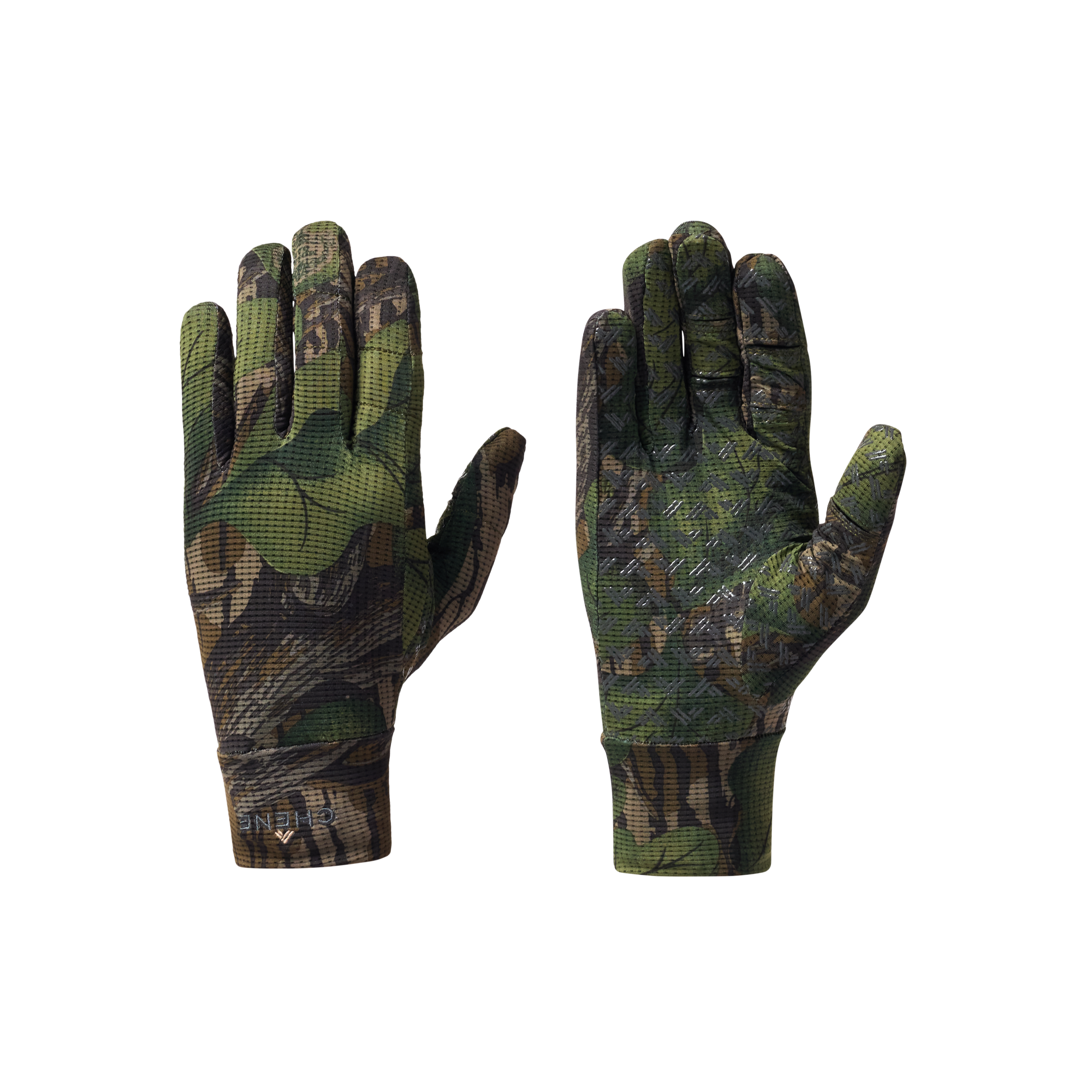 Deception Glove in Mossy Oak Full Foliage, flat lay #mossy_oak_full_foliage