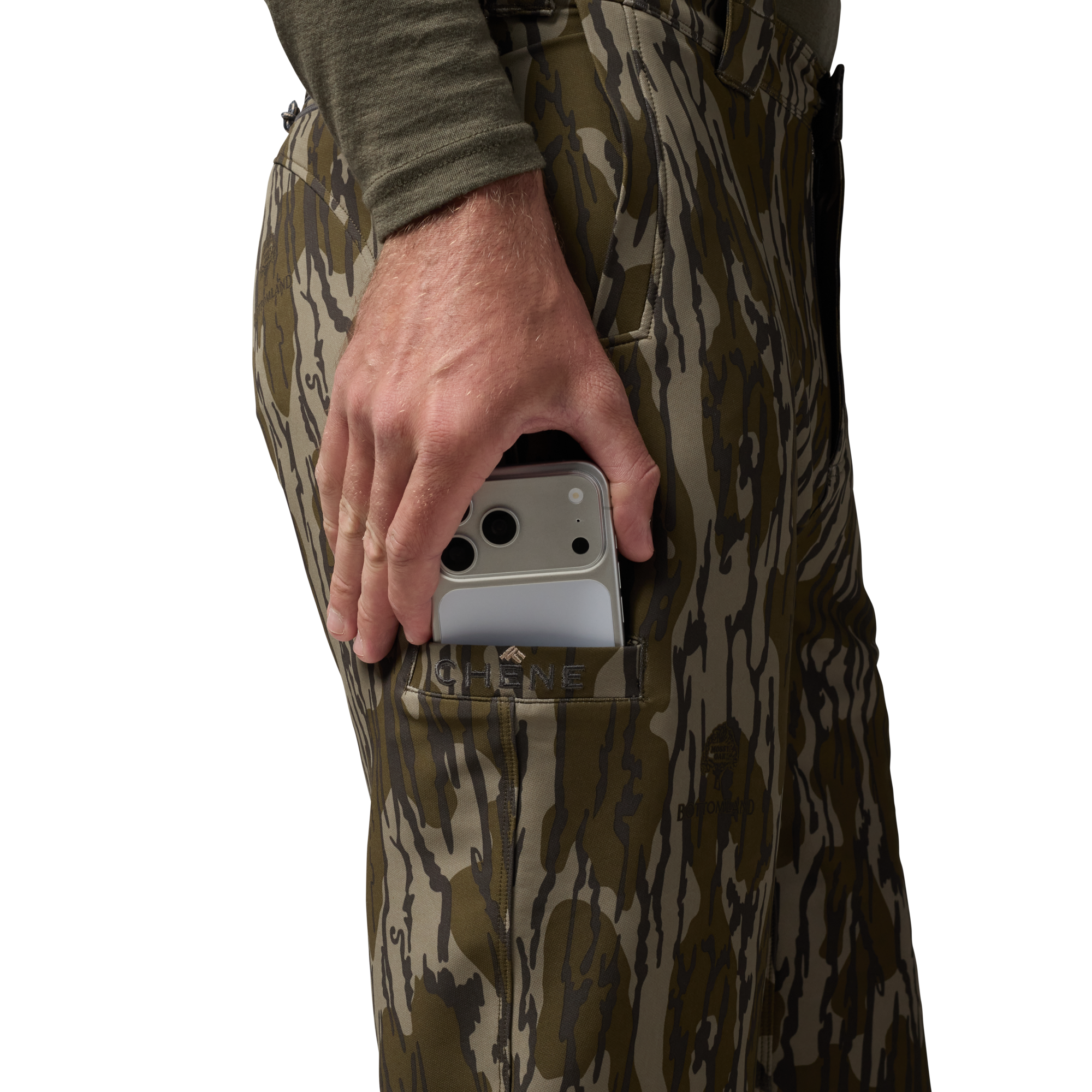 Field Pant in Mossy Oak Original Bottomland, on model #mossy_oak_original_bottomland