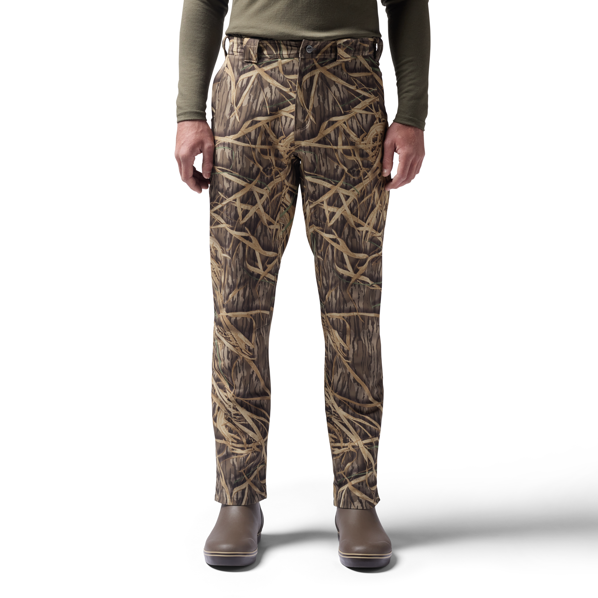 Field Pant in Mossy Oak Original Shadow Grass, on model #mossy_oak_original_shadow_grass