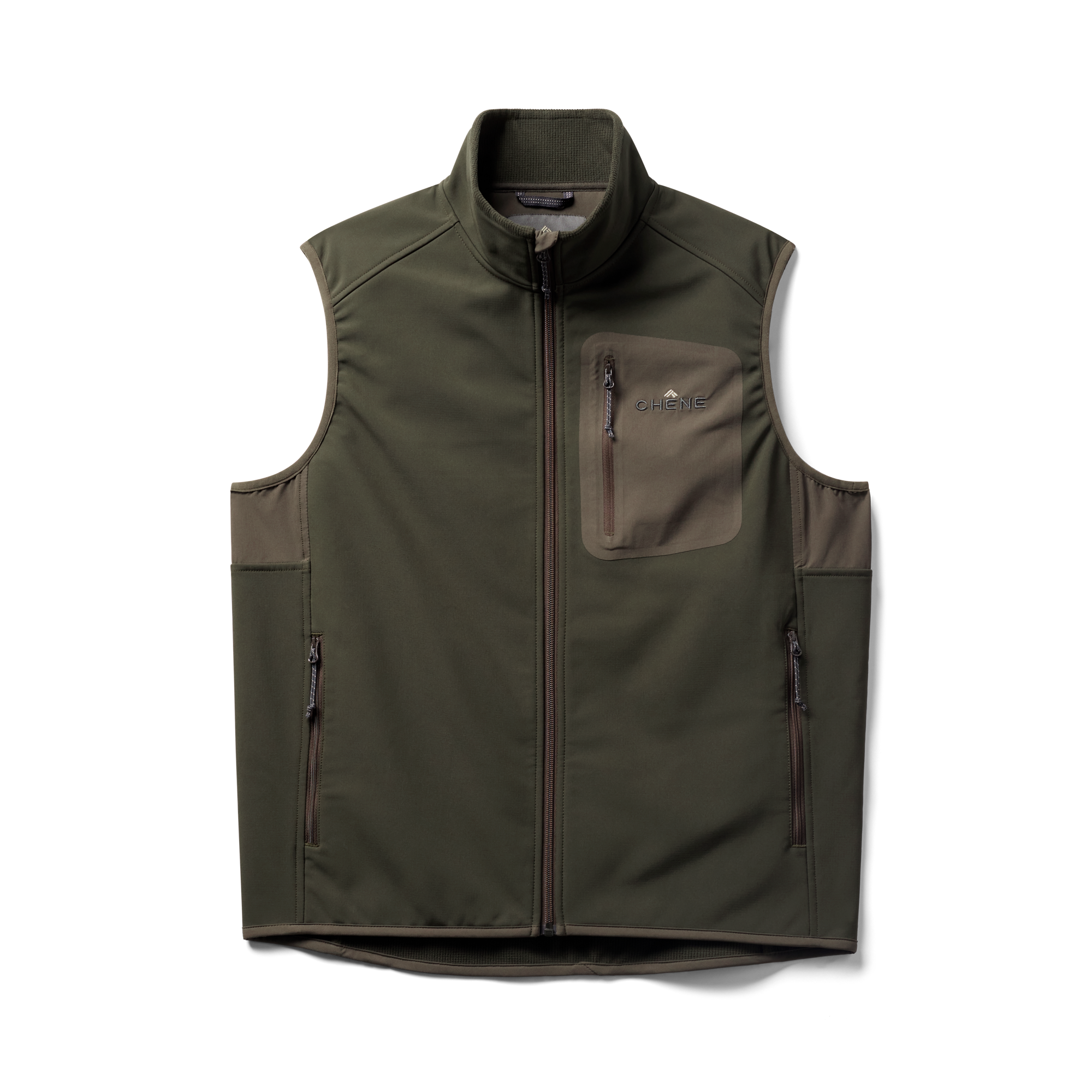 Scout Vest in Dark Green, flat lay #dark_green
