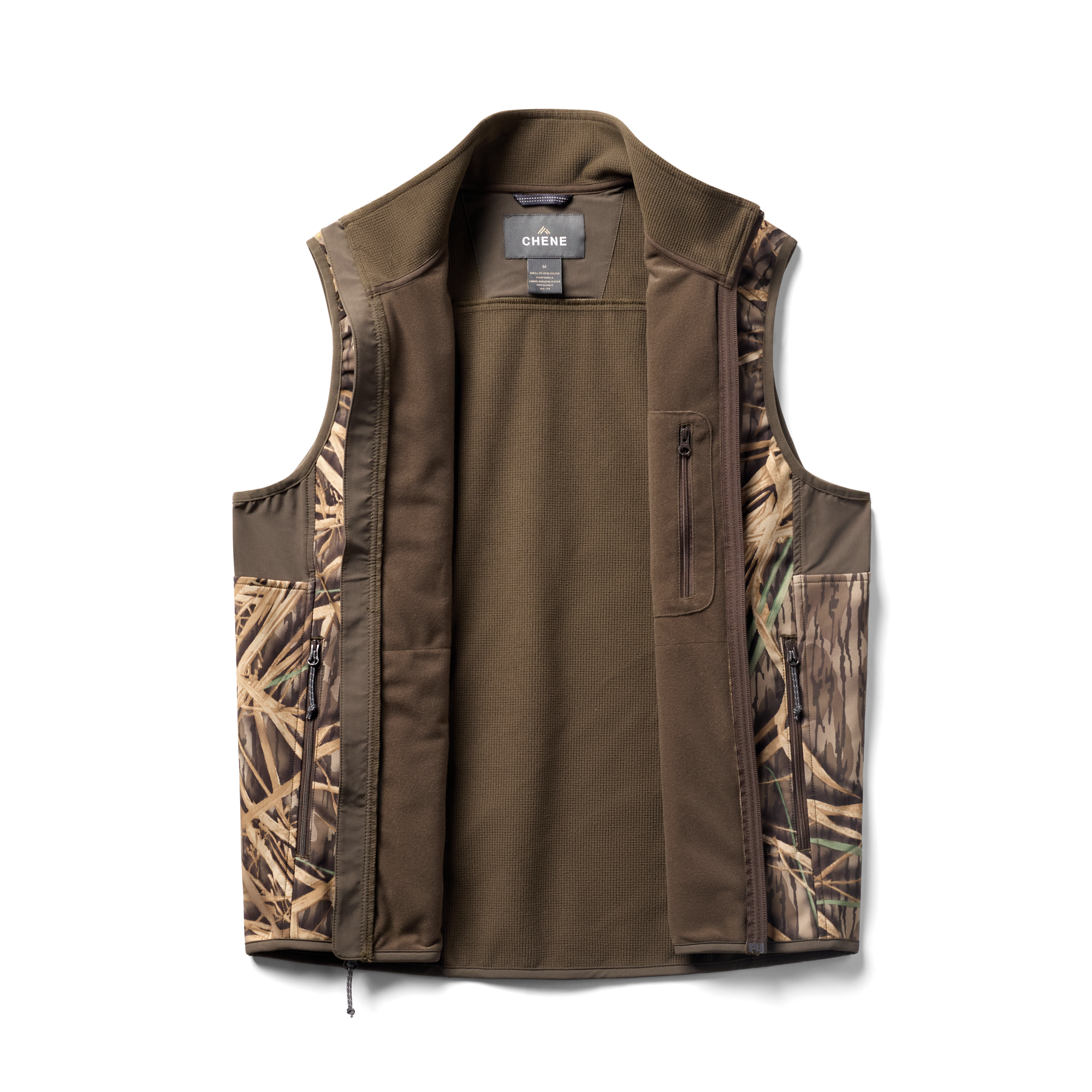 Scout Vest in Mossy Oak Original Shadow Grass, flat lay #mossy_oak_original_shadow_grass