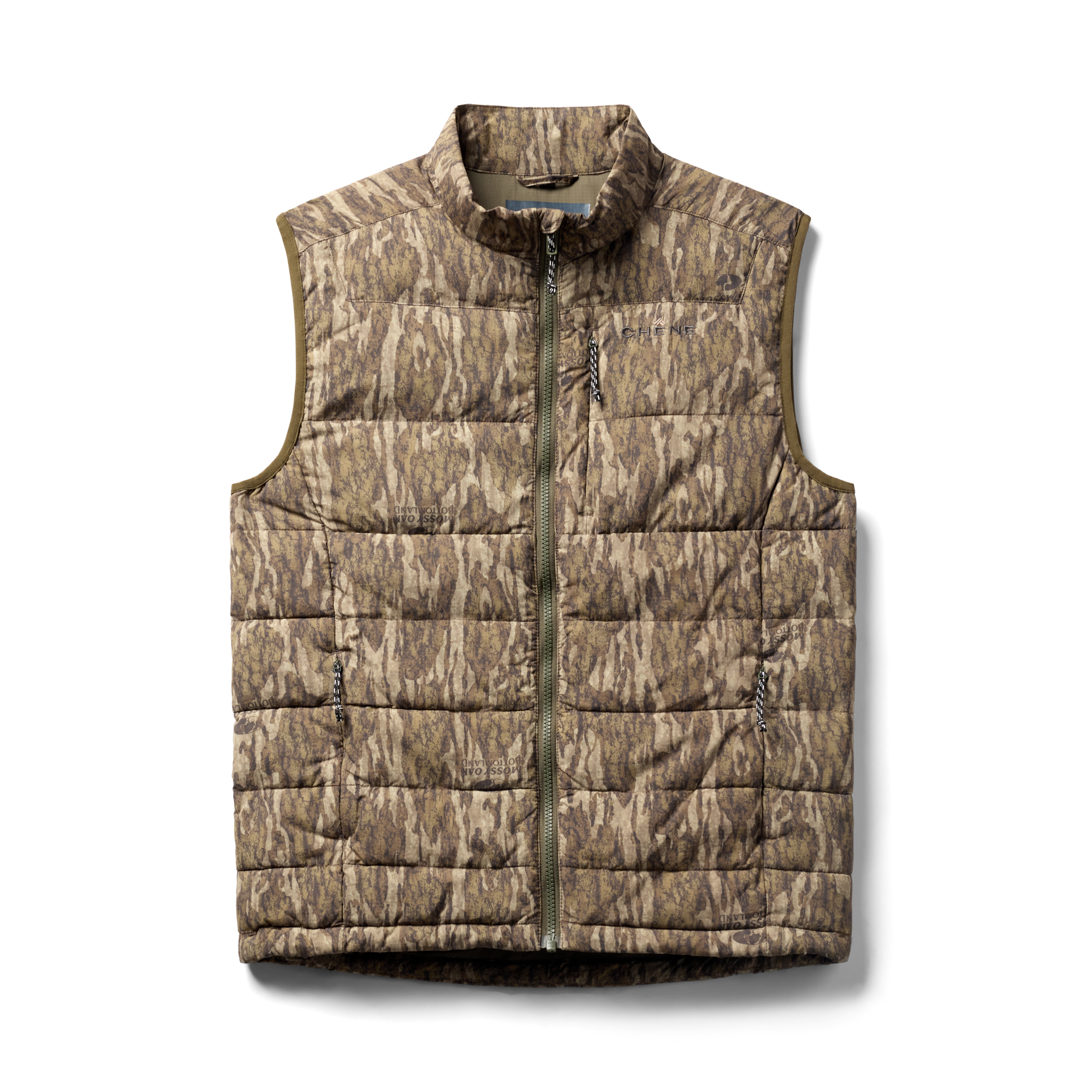 Flyweigh Vest in Mossy Oak Bottomland, flat lay #mossy_oak_bottomland