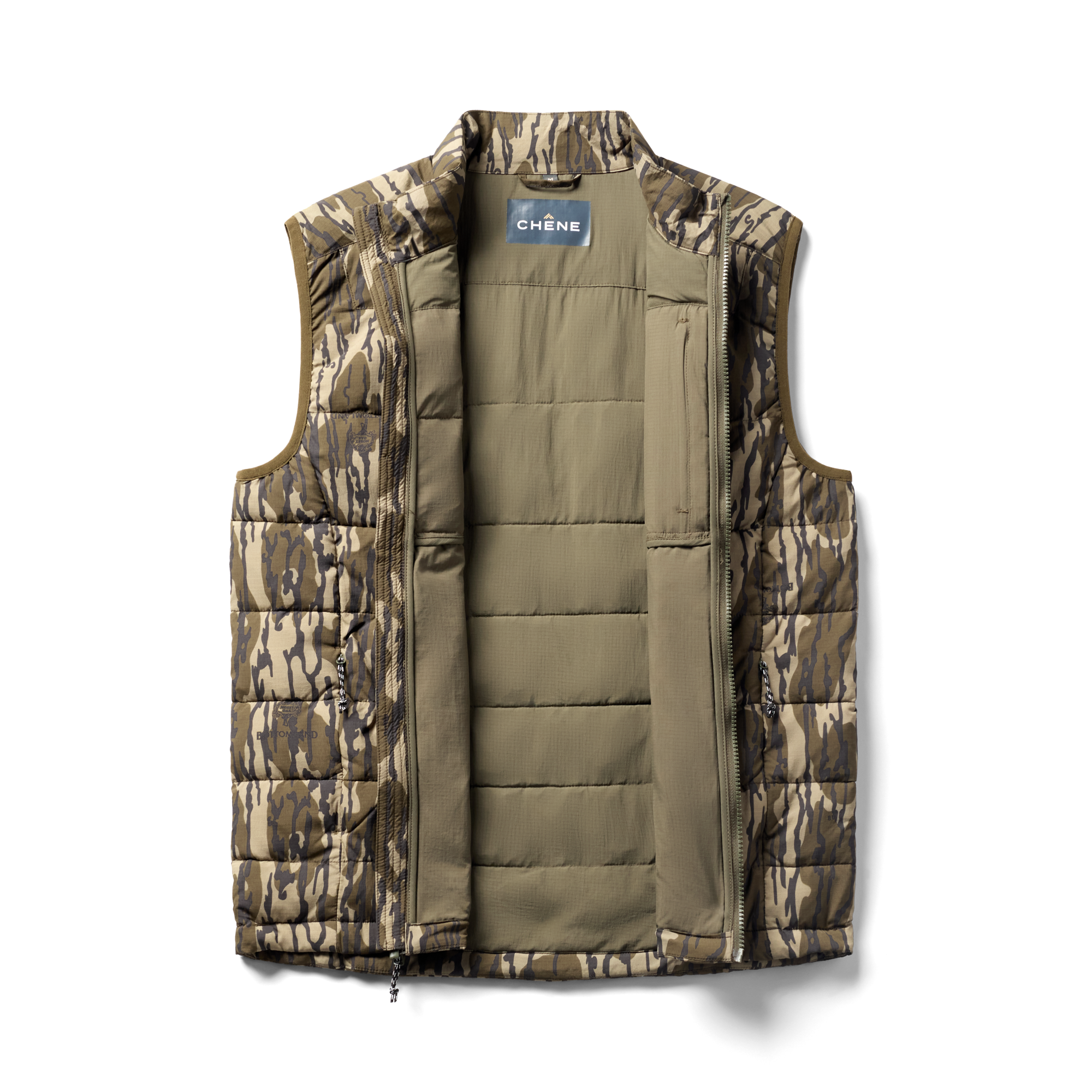 Flyweigh Vest in Mossy Oak Original Bottomland, flat lay #mossy_oak_original_bottomland