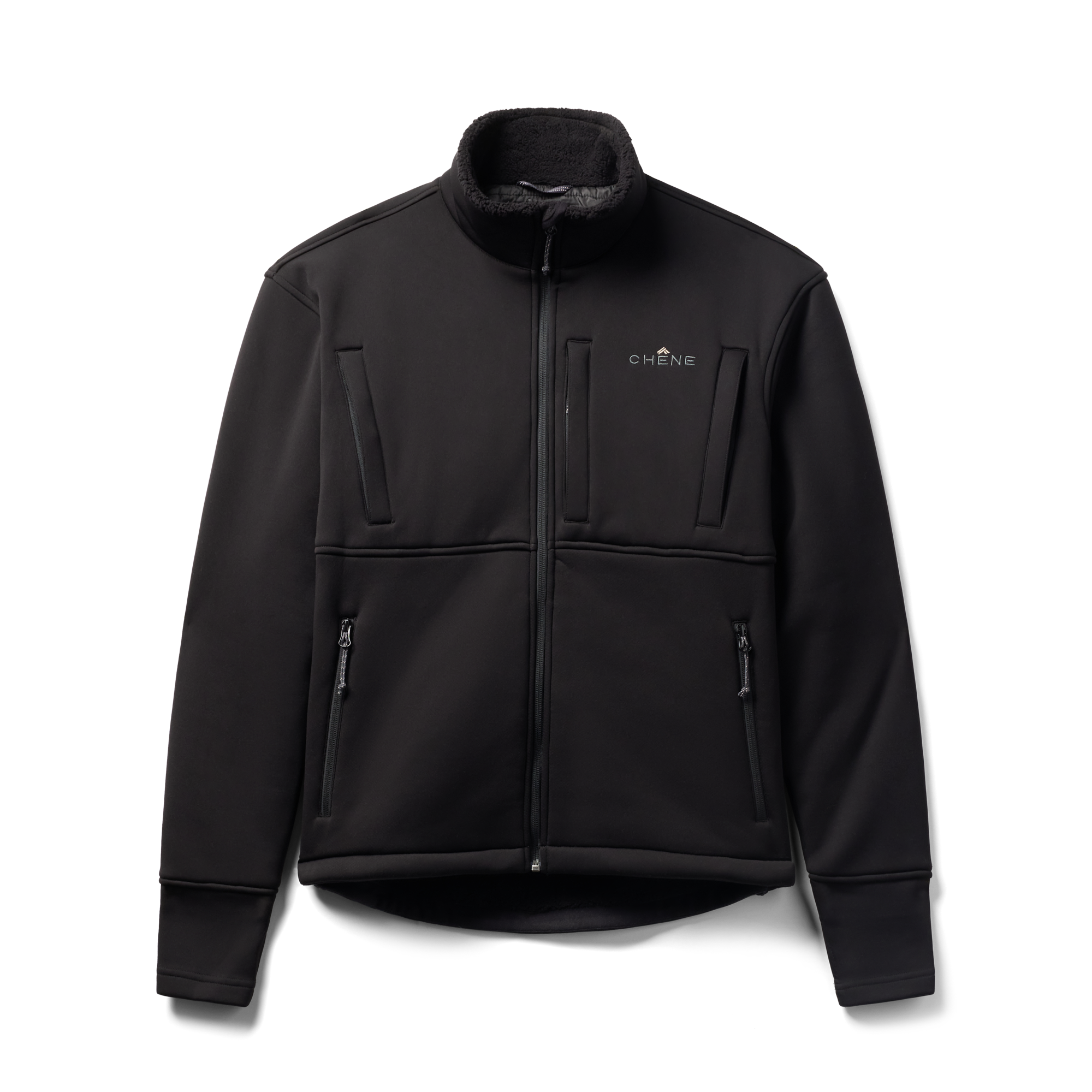 Over/Under Jacket in Black, flat lay #black