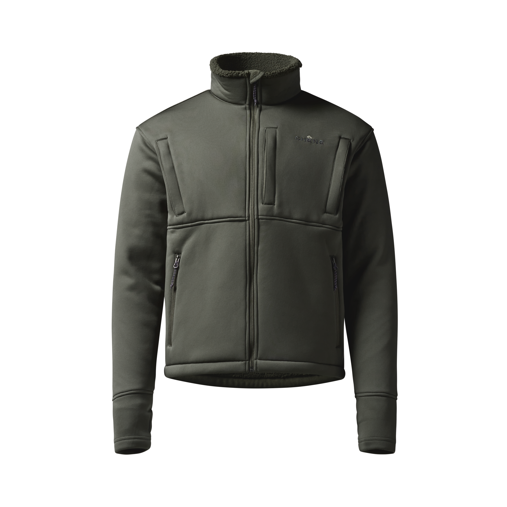 Over/Under Jacket in Cypress, front view #cypress