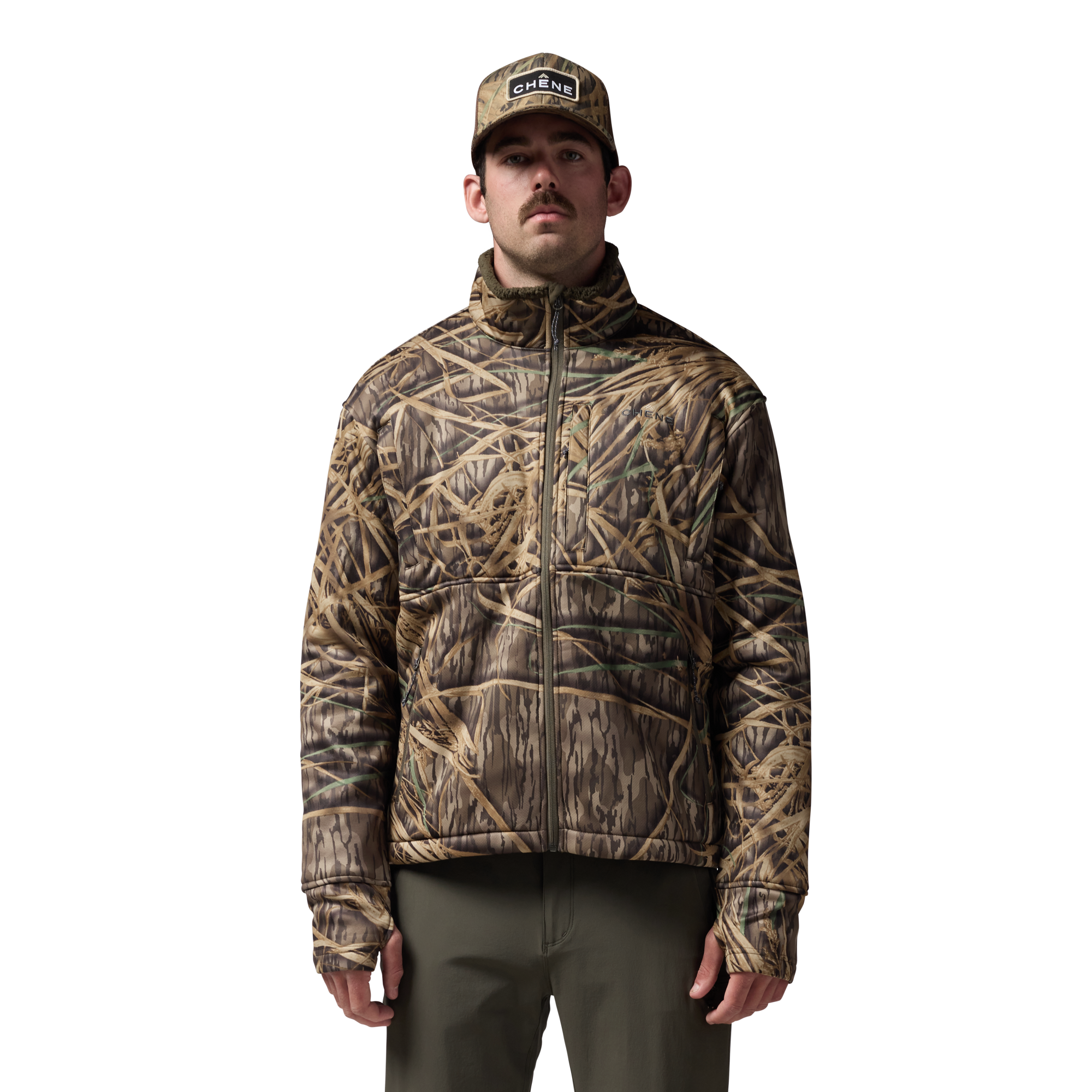 Over/Under Jacket in Mossy Oak Original Shadow Grass, on model #mossy_oak_original_shadow_grass