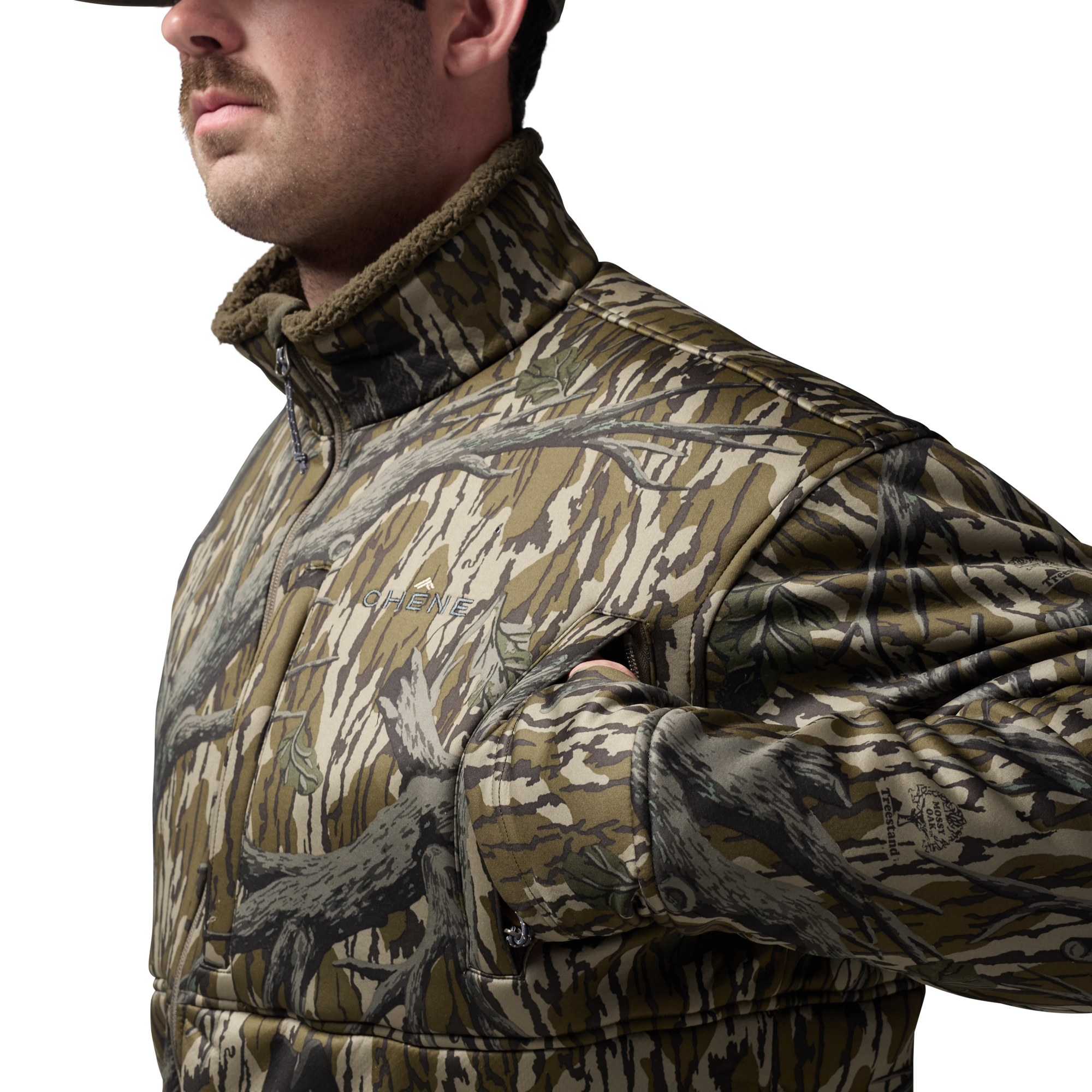 Over/Under Jacket in Mossy Oak Original Treestand, on model #mossy_oak_original_treestand