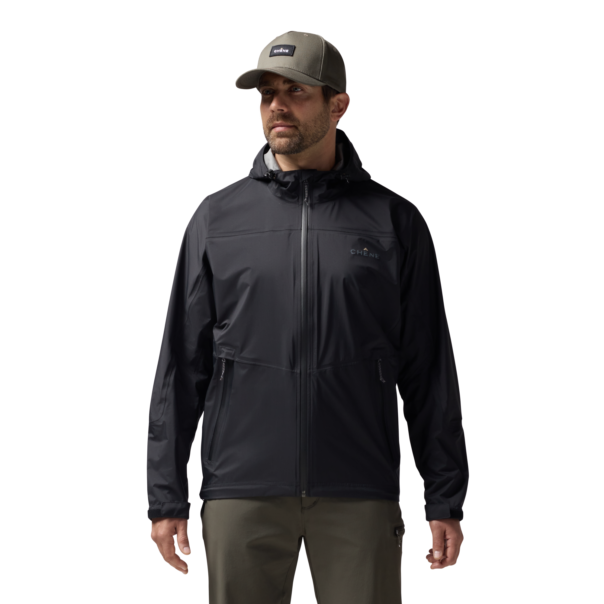 Hydro-Lok Velo Rain Jacket in Black, on model #black