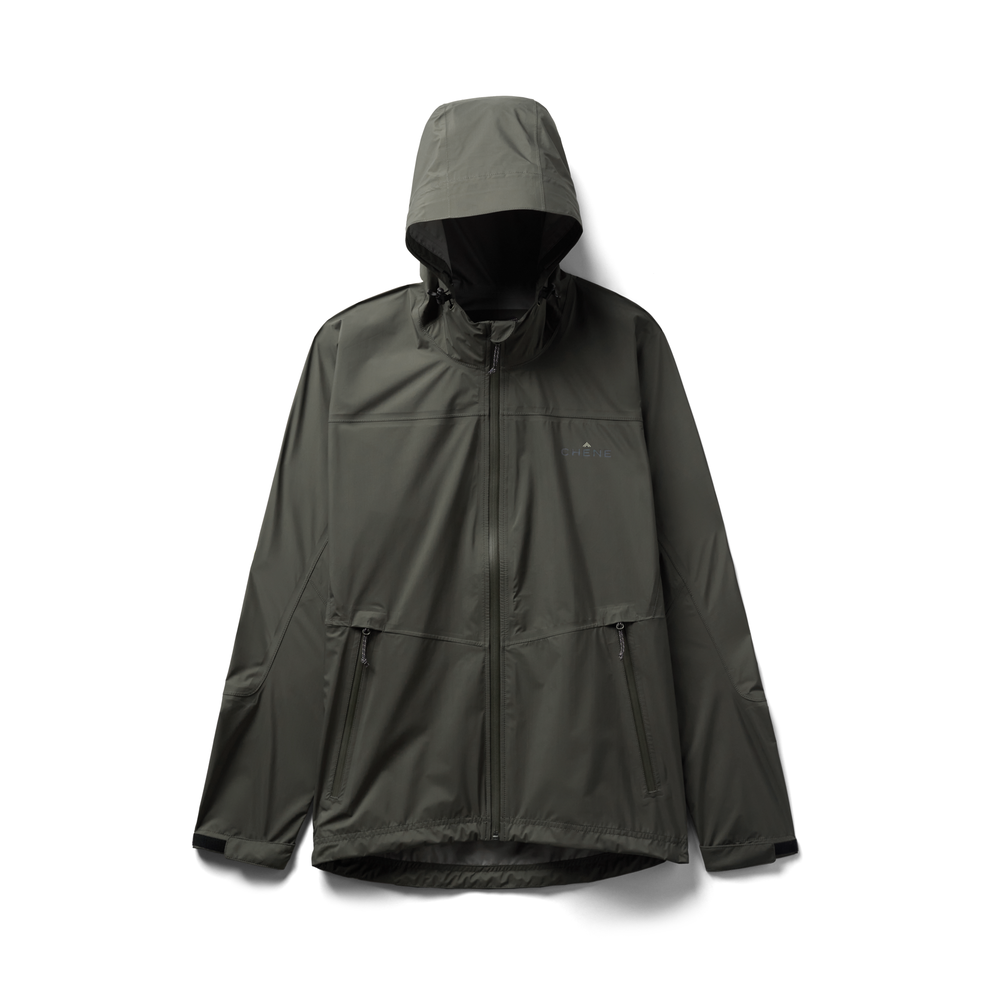 Hydro-Lok Velo Rain Jacket in Cypress, flat lay #cypress