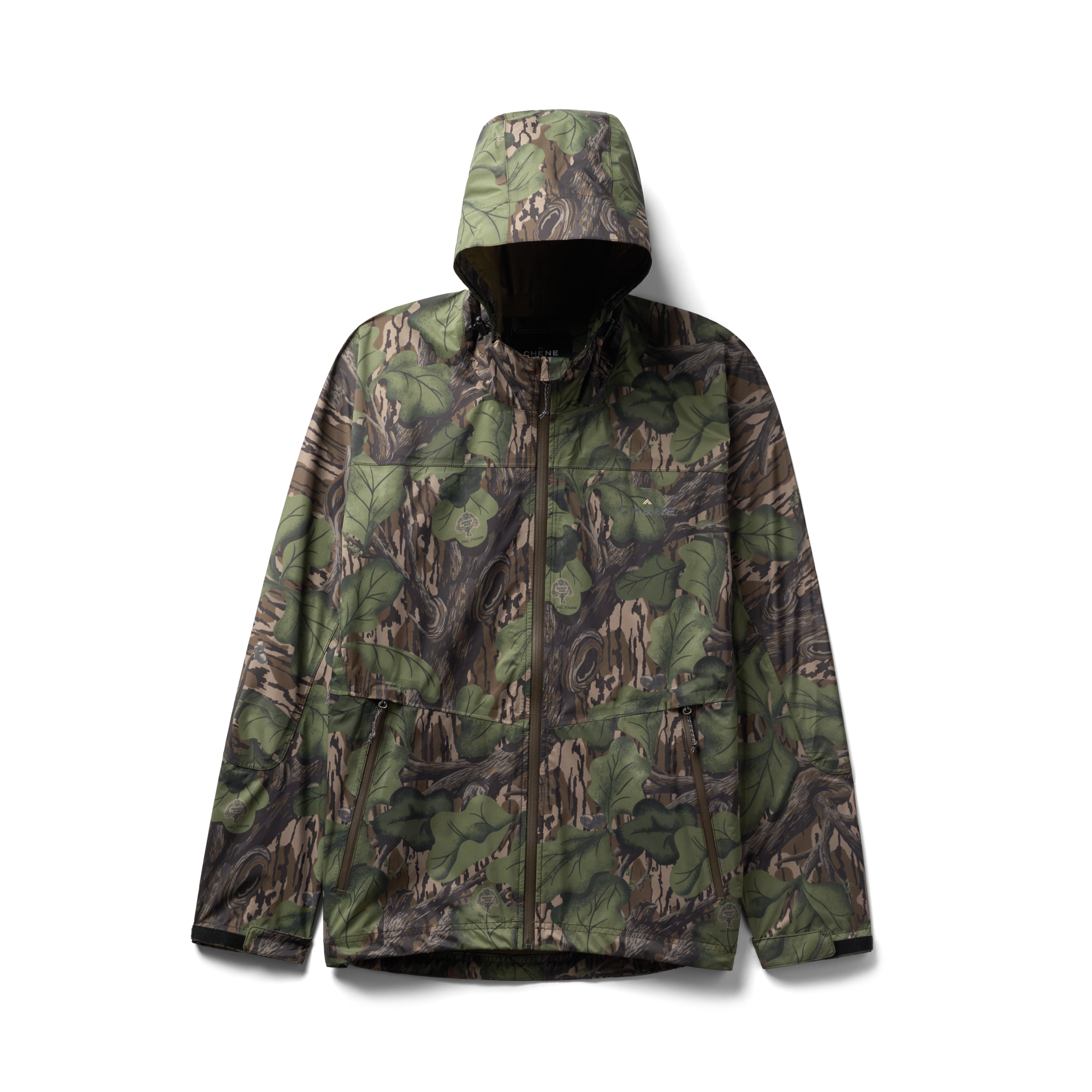 Hydro-Lok Velo Rain Jacket in Mossy Oak Full Foliage, flat lay #mossy_oak_full_foliage