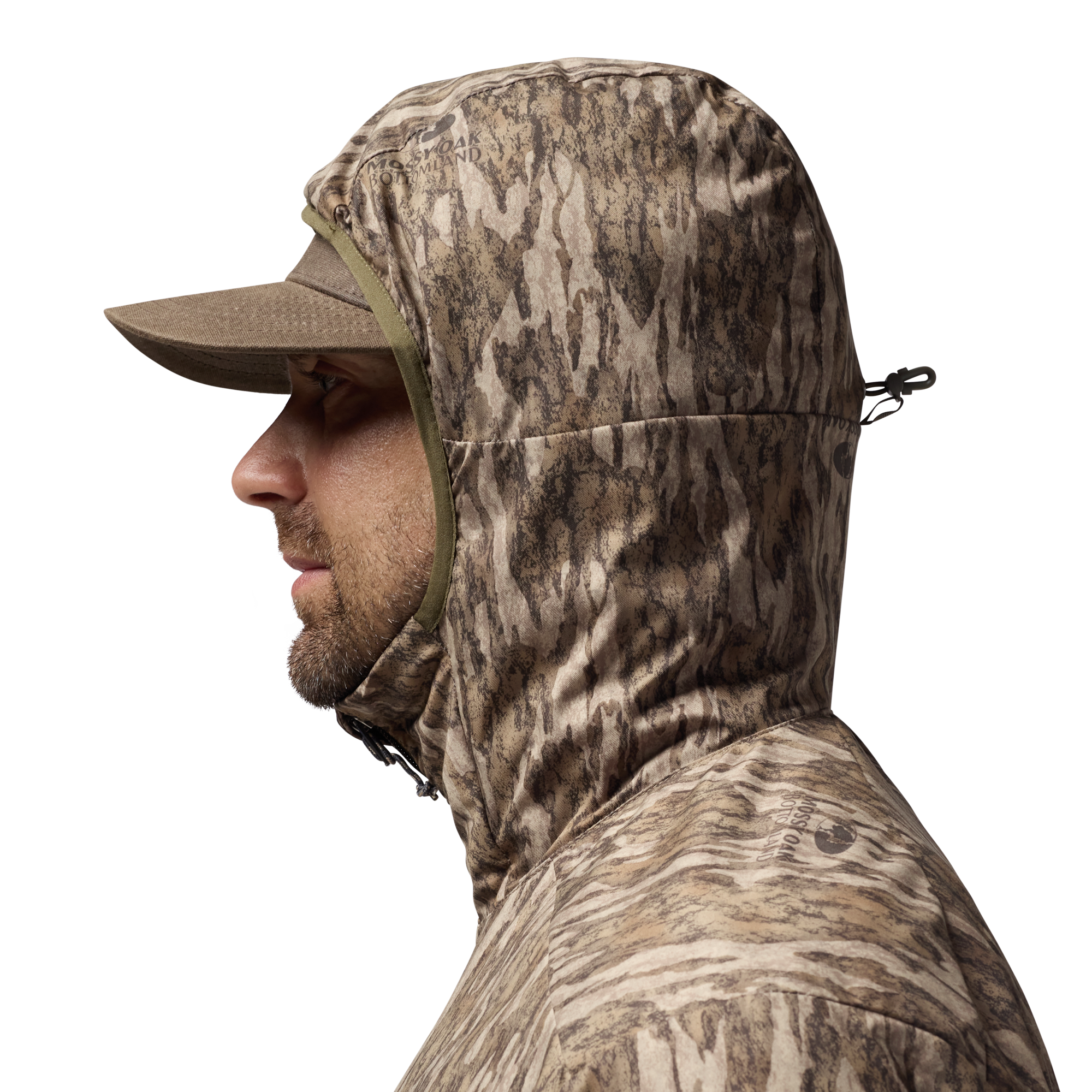 Flyweigh Jacket in Mossy Oak Bottomland, on model #mossy_oak_bottomland