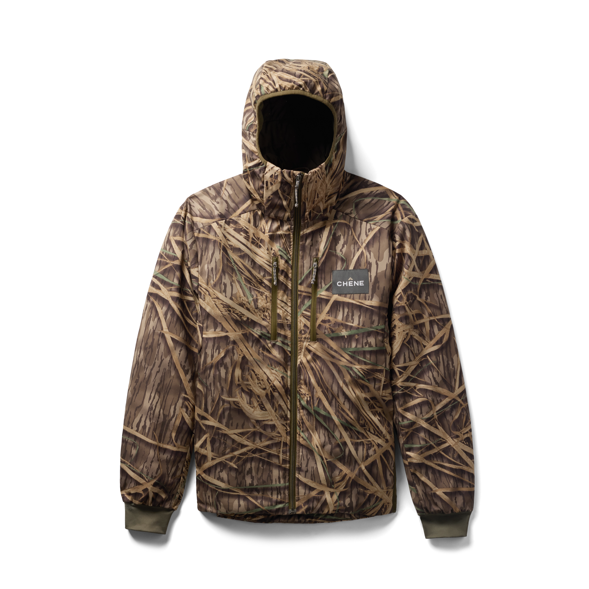 Flyweigh Jacket in Mossy Oak Original Shadow Grass, flat lay #mossy_oak_original_shadow_grass