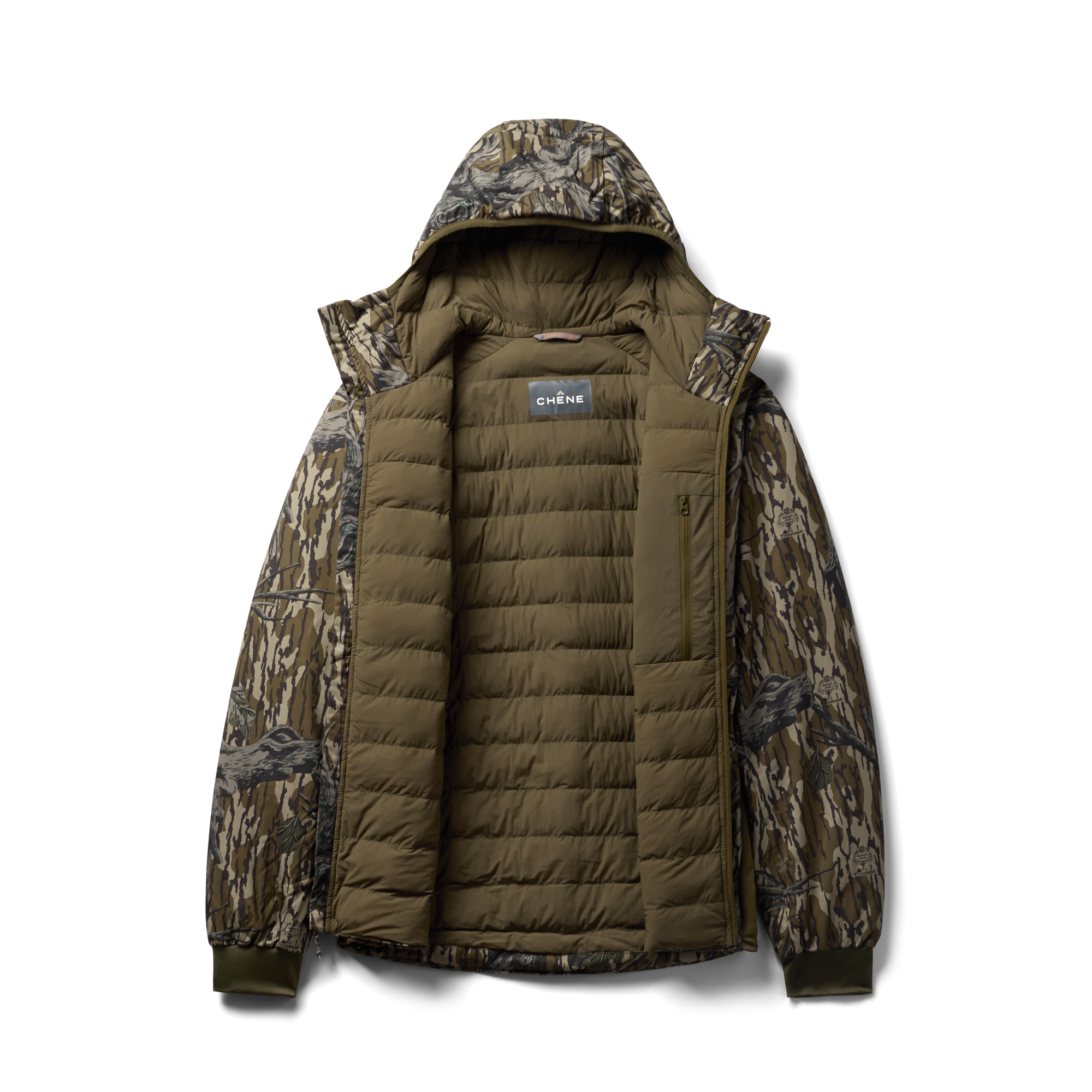 Flyweigh Jacket in Mossy Oak Original Treestand, flat lay #mossy_oak_original_treestand