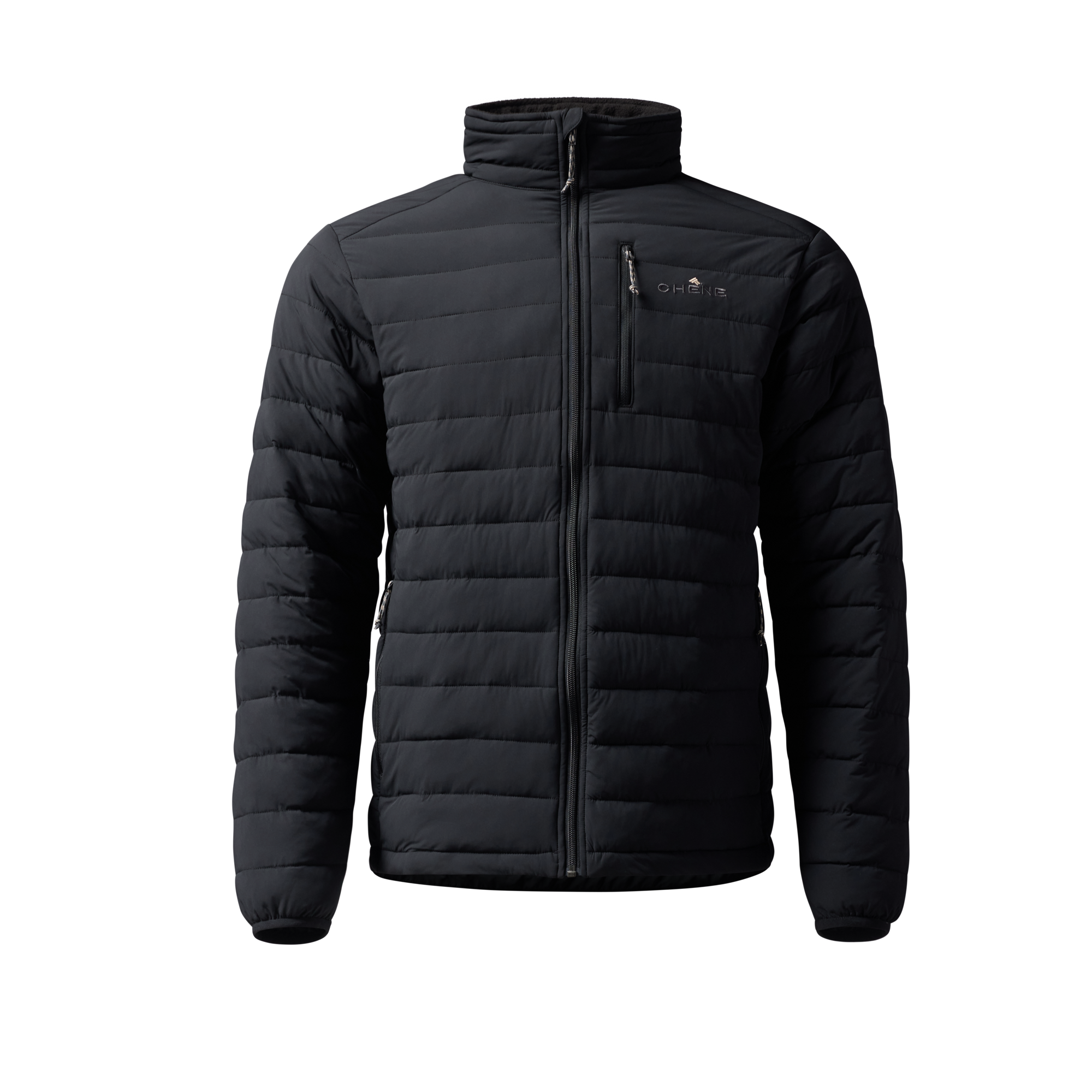 Camp Jacket in Black, front view #black
