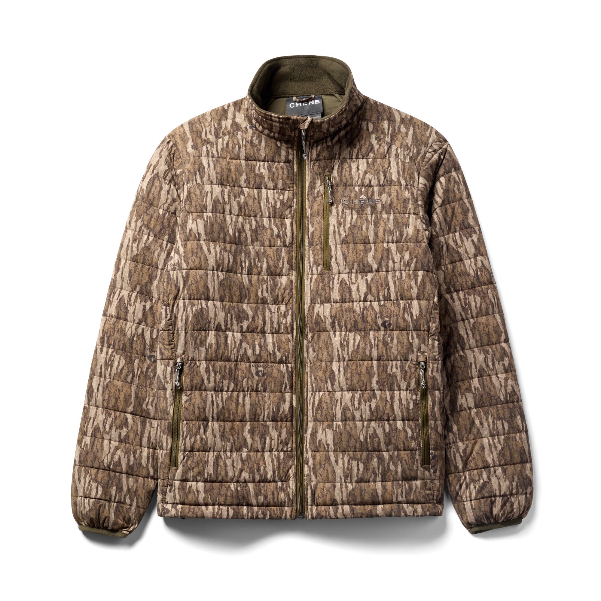 Camp Jacket in Mossy Oak Bottomland, flat lay #mossy_oak_bottomland