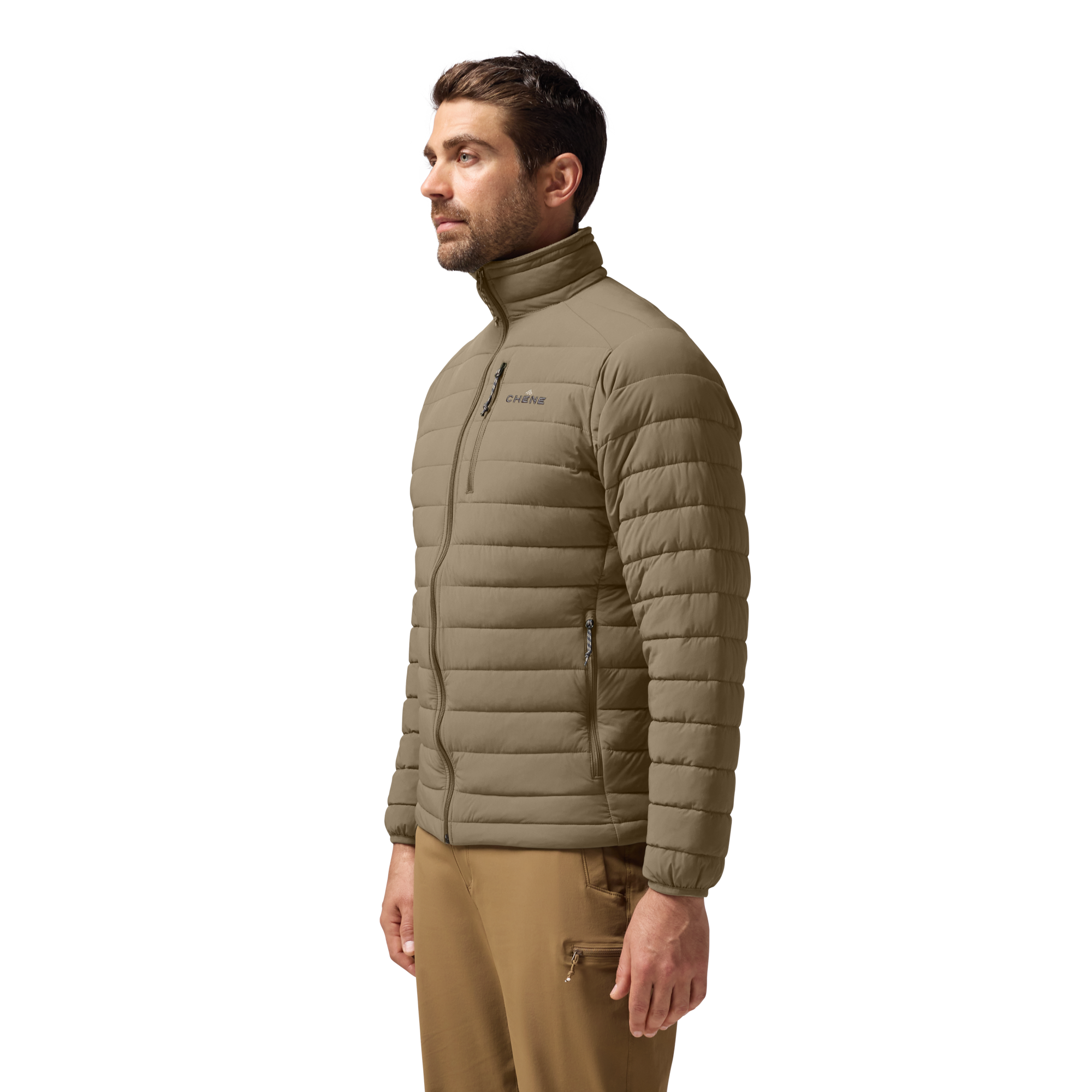 Camp Jacket in Oak, on model #oak