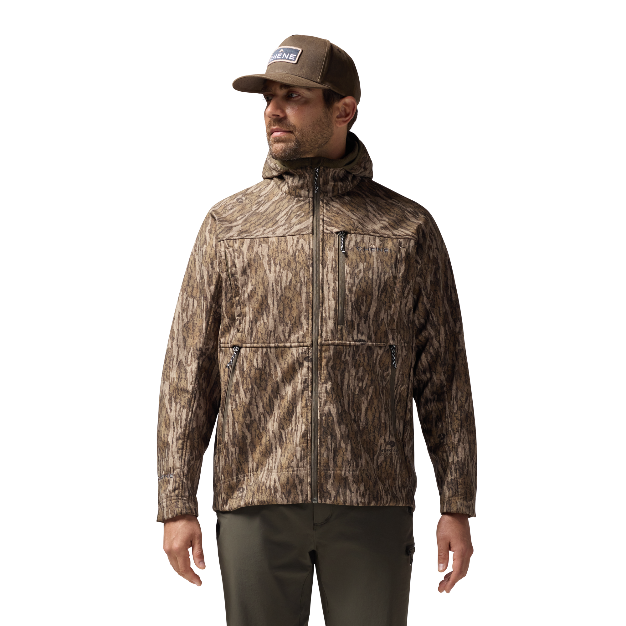 Scout Jacket in Mossy Oak Bottomland, on model #mossy_oak_bottomland
