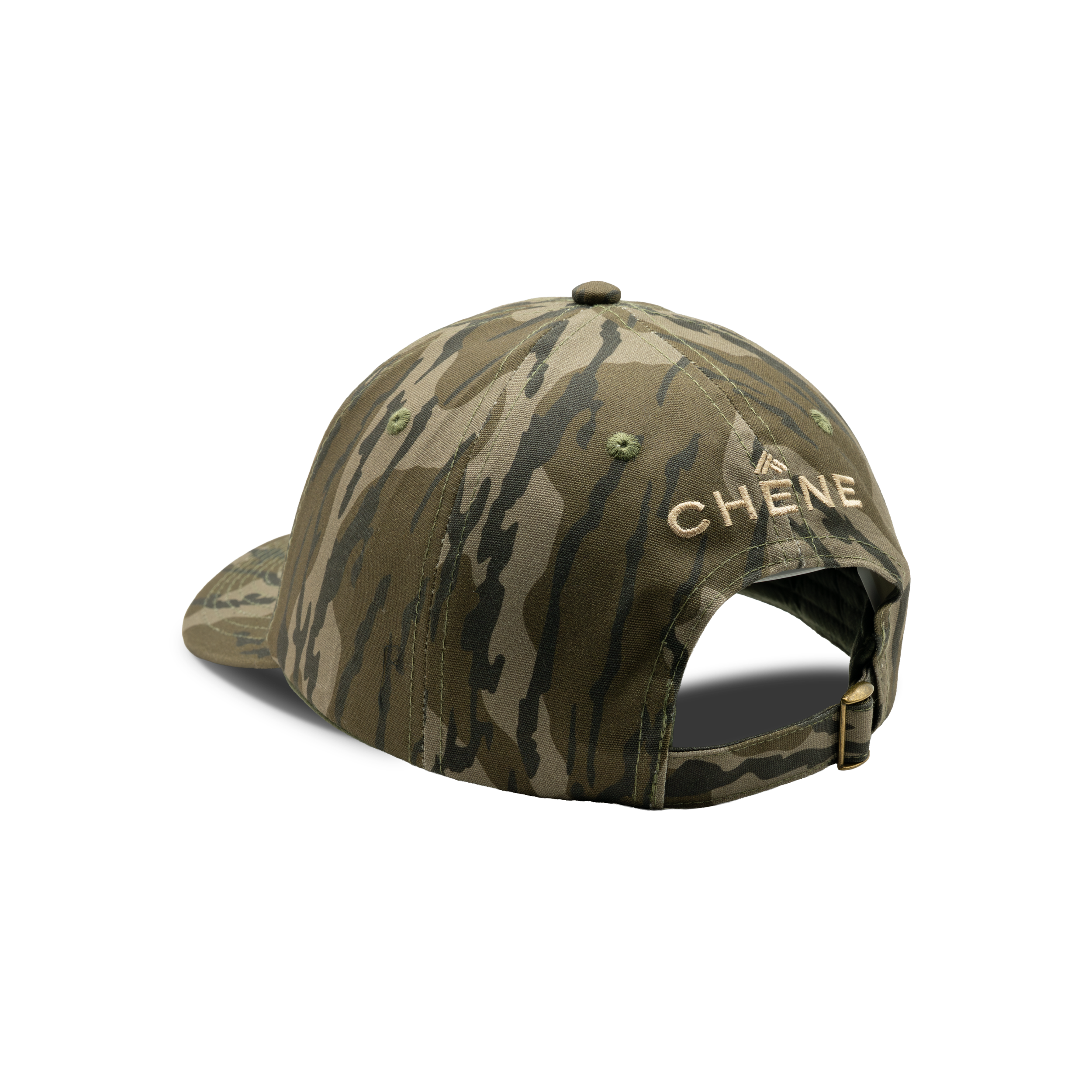 Patch Logo Cotton Camo Cap in Mossy Oak Original Bottomland, back view #mossy_oak_original_bottomland
