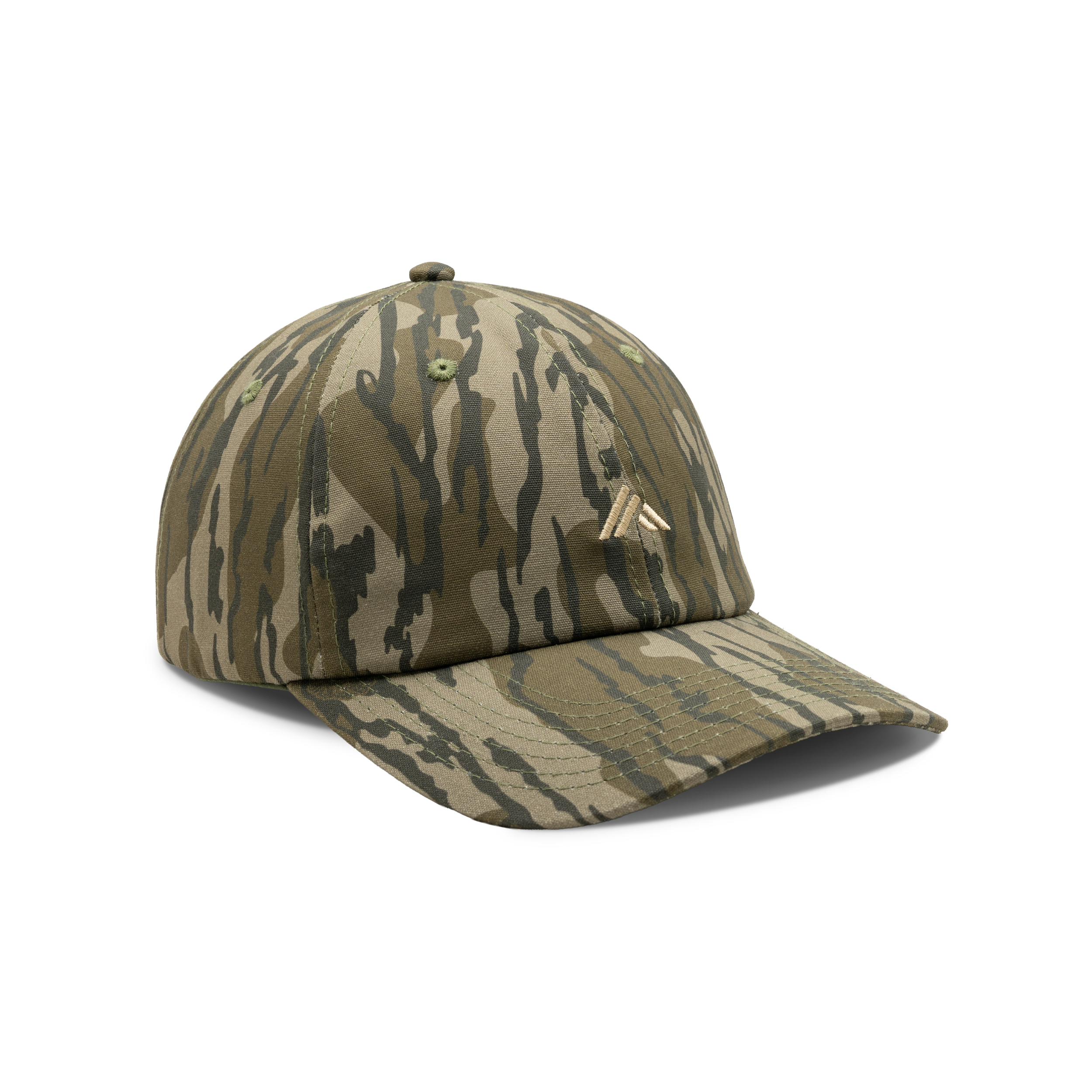 Patch Logo Cotton Camo Cap in Mossy Oak Original Bottomland, front view #mossy_oak_original_bottomland