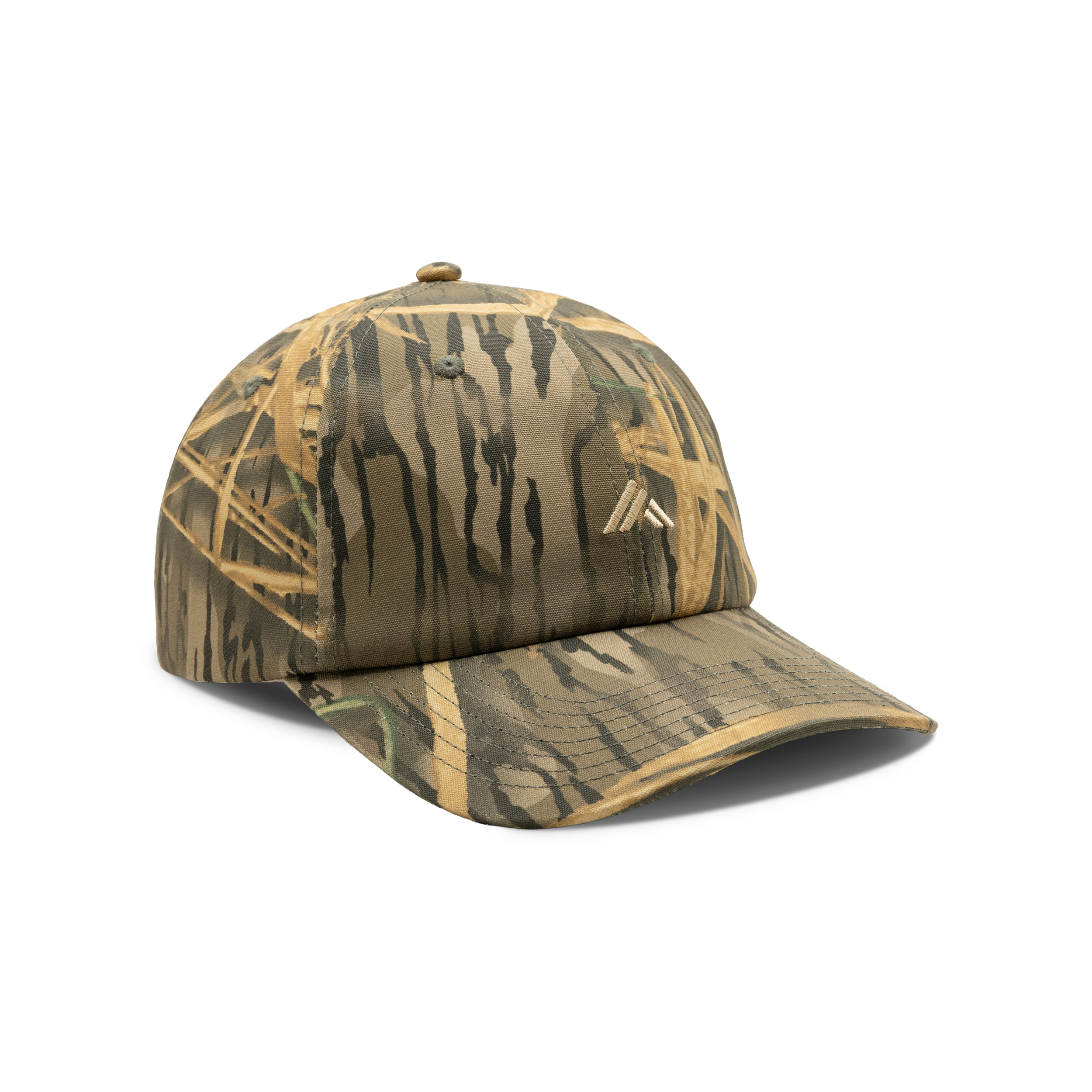 Patch Logo Cotton Camo Cap in Mossy Oak Original Shadow Grass, front view #mossy_oak_original_shadow_grass