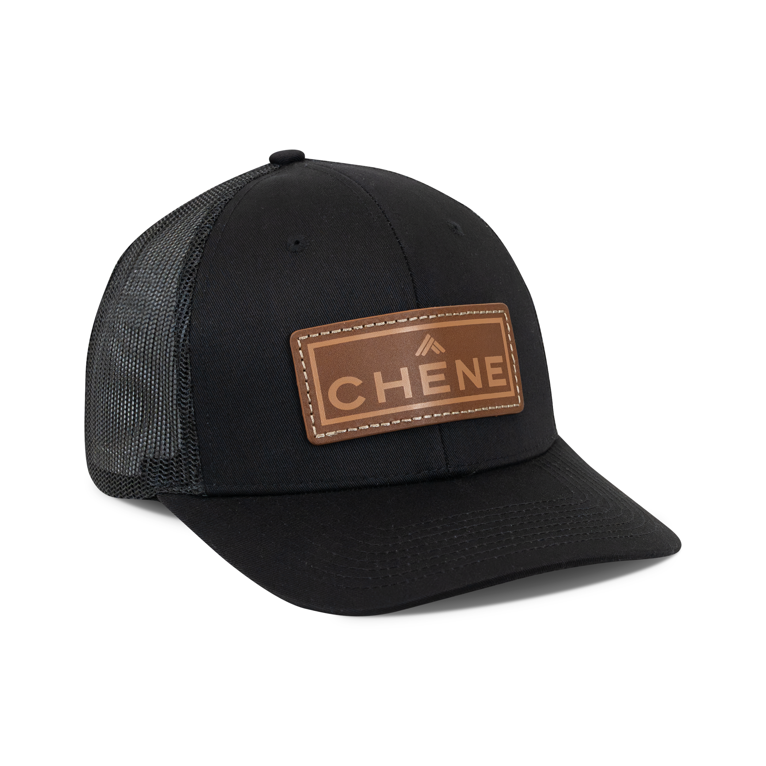 6-Panel Leather Patch Cap