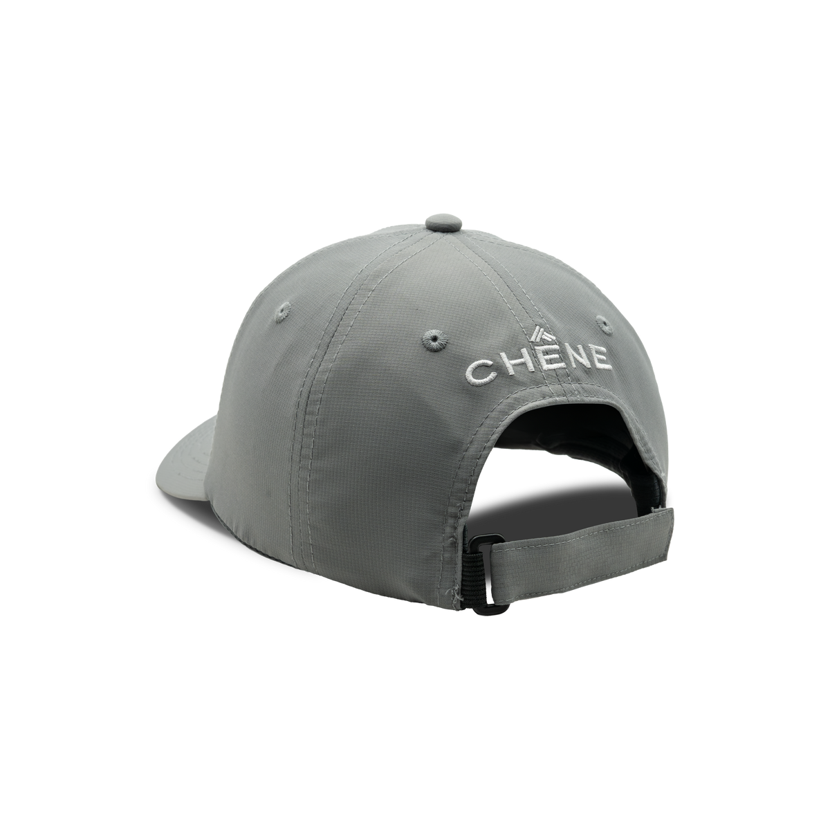 6-Panel Performance Diacritic Hat in Charcoal, back view #charcoal