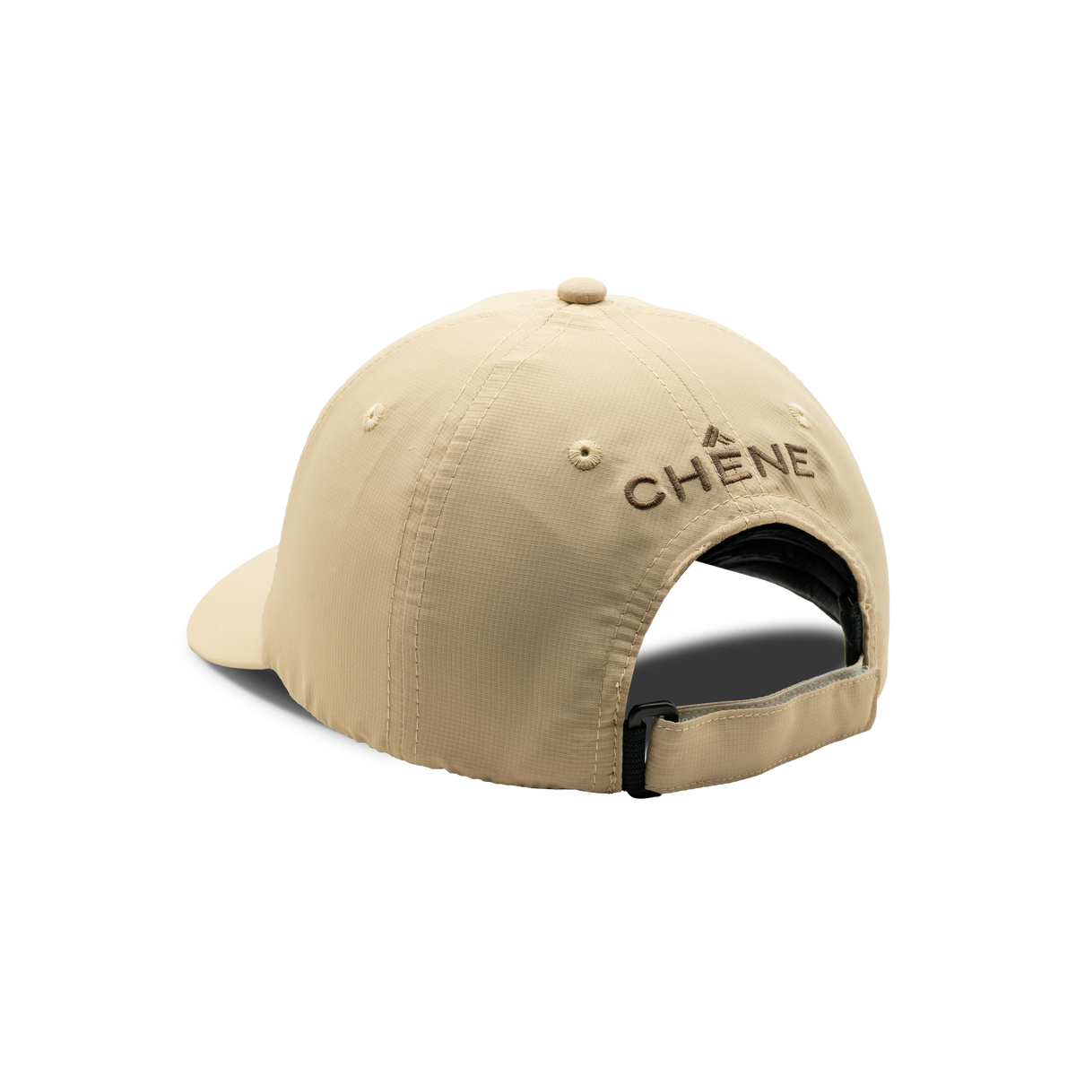 6-Panel Performance Diacritic Hat in Khaki, back view #khaki