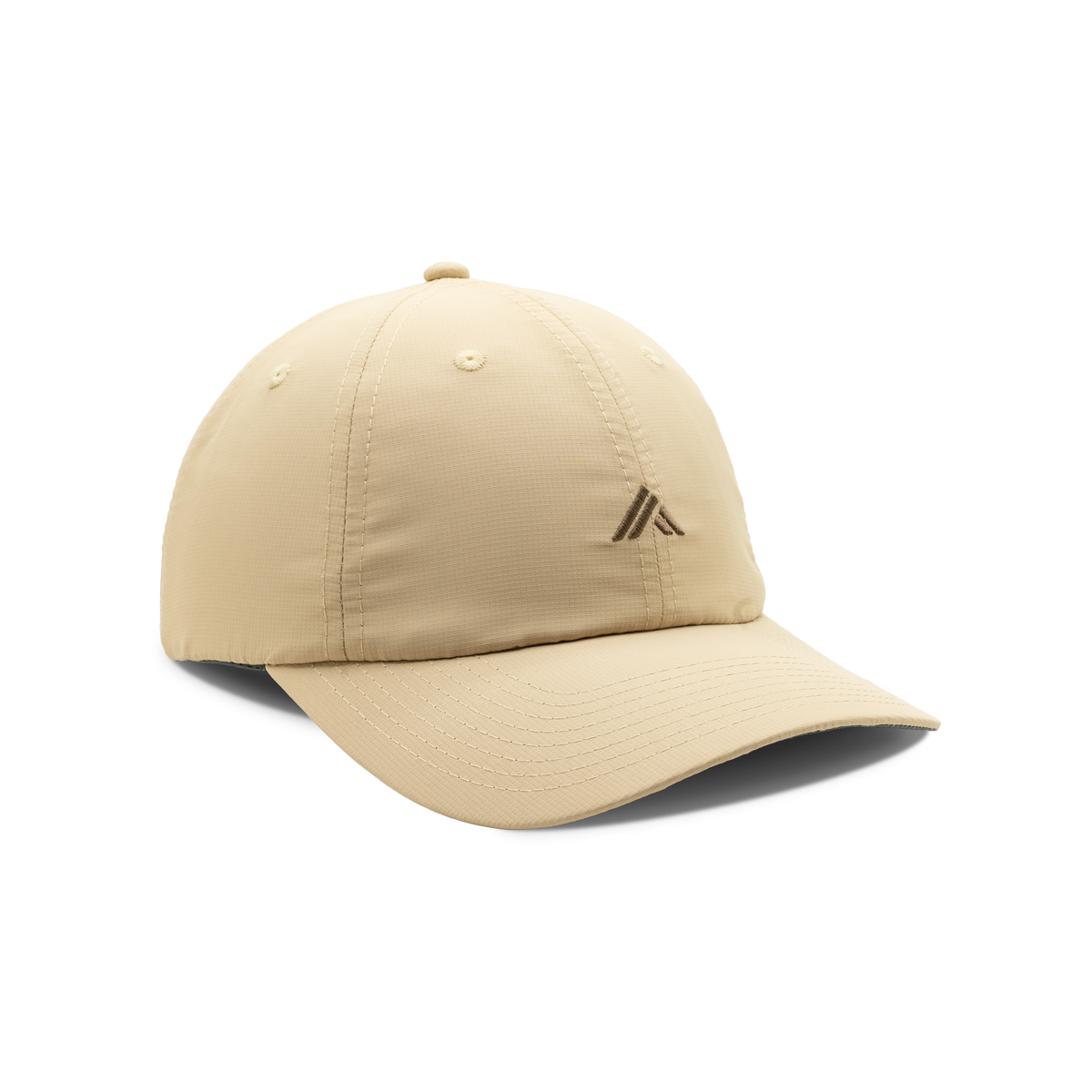 6-Panel Performance Diacritic Hat in Khaki, front view #khaki