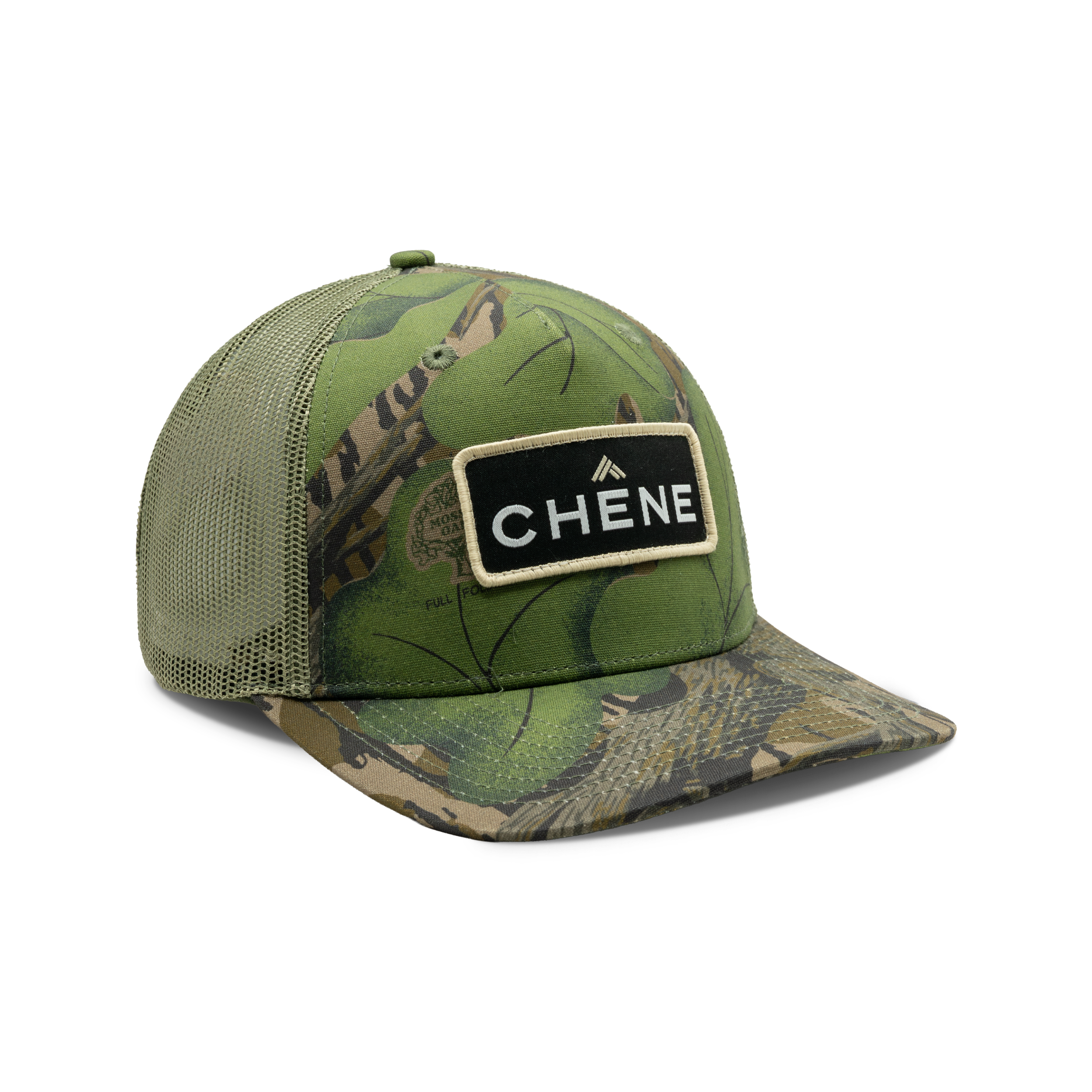 5-Panel Logo Patch Cap in Mossy Oak Full Foliage, front view #mossy_oak_full_foliage