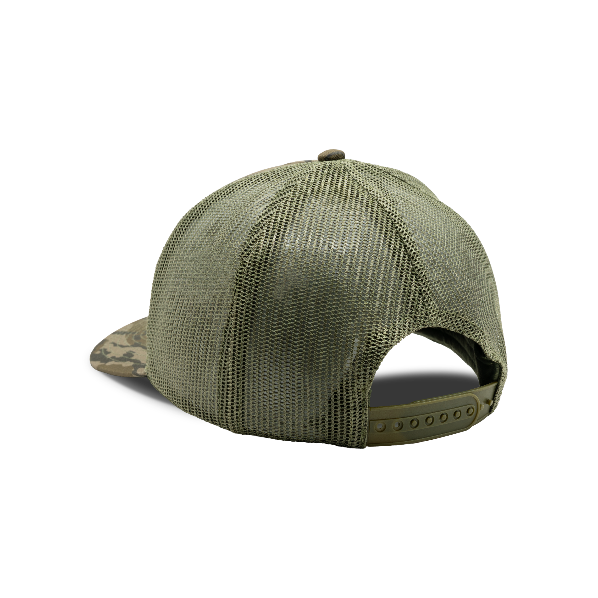 5-Panel Logo Patch Cap in Mossy Oak Original Bottomland, back view #mossy_oak_original_bottomland