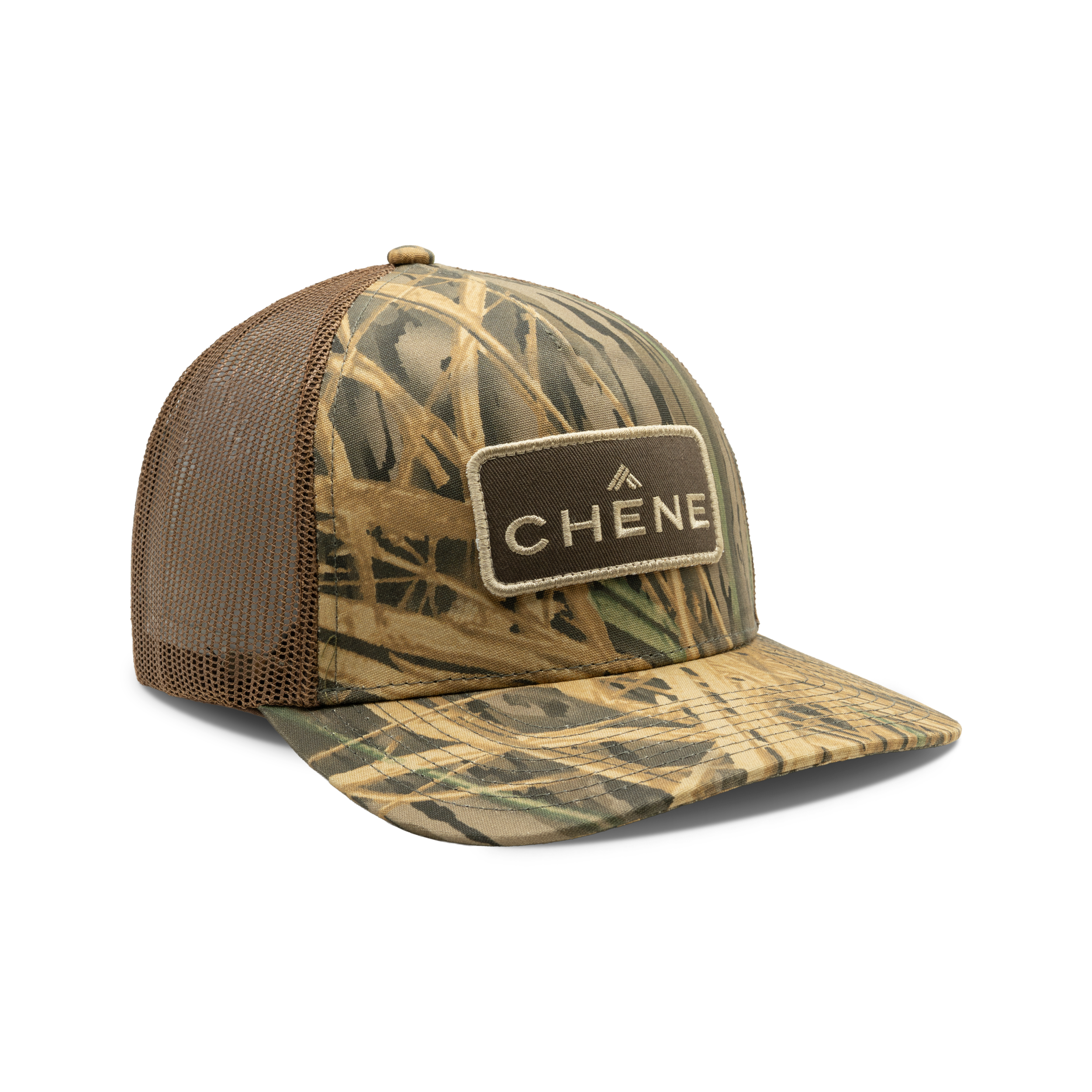 5-Panel Logo Patch Cap in Mossy Oak Original Shadow Grass, front view #mossy_oak_original_shadow_grass