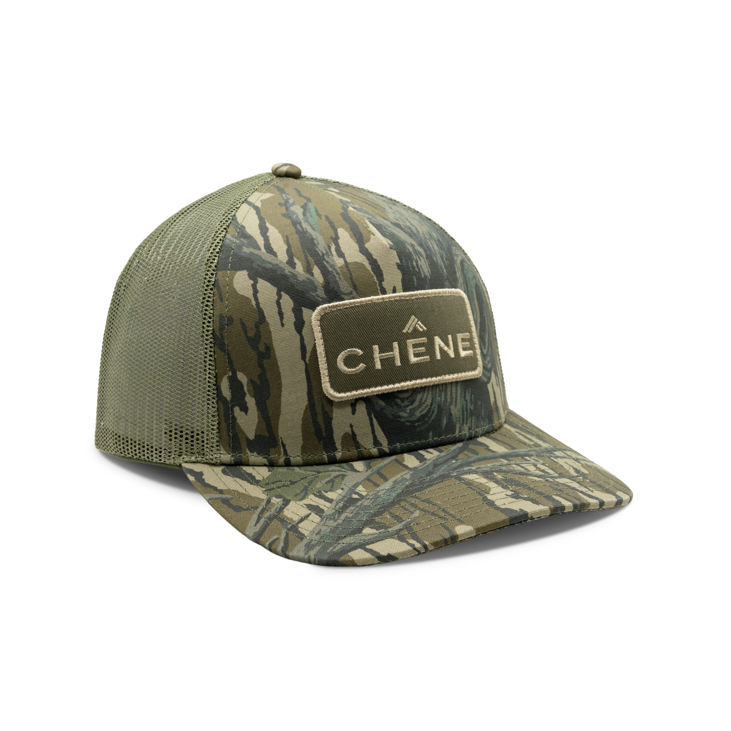 5-Panel Logo Patch Cap in Mossy Oak Original Treestand, front view #mossy_oak_original_treestand