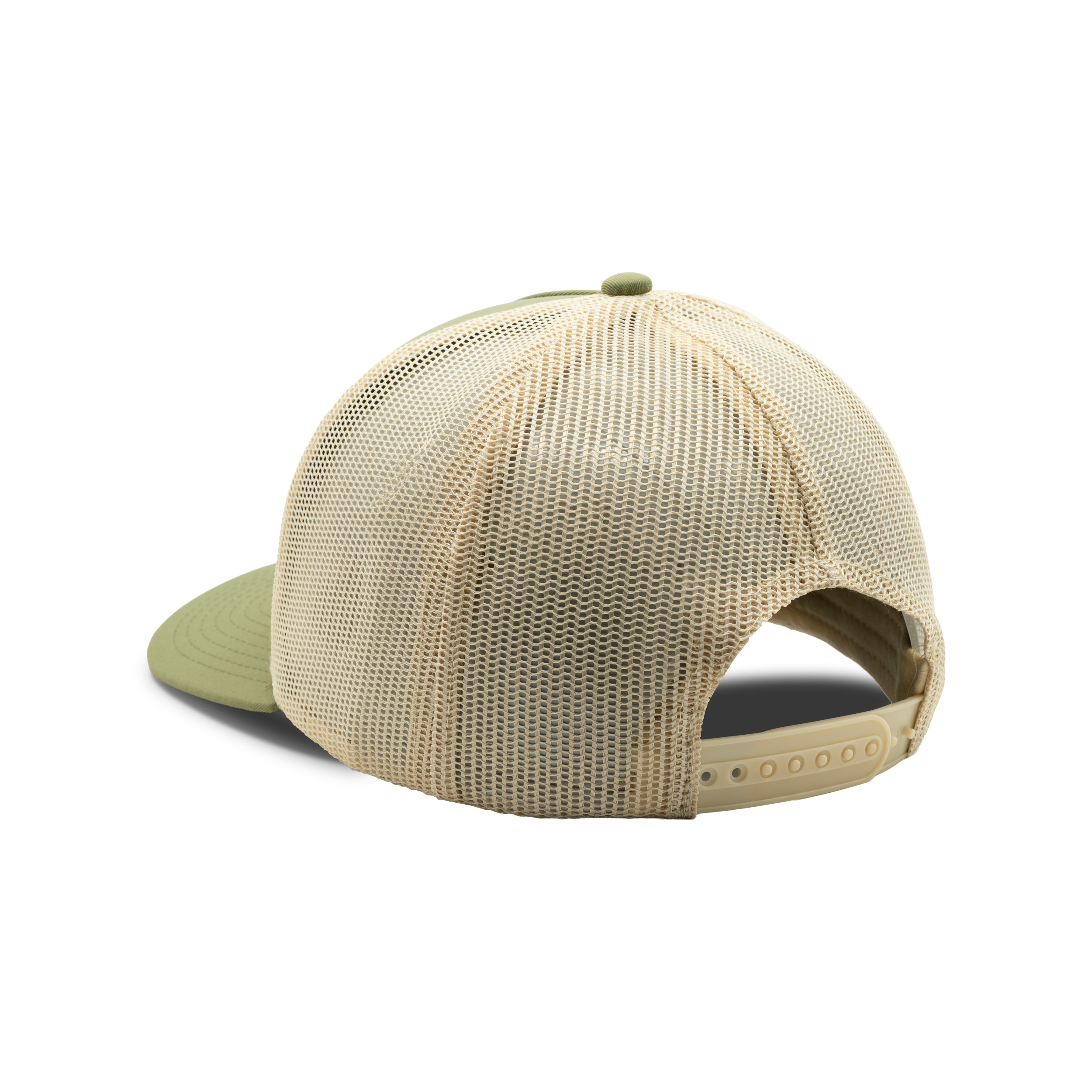 5-Panel Logo Patch Cap in Olive / Khaki, back view #olive_/_khaki