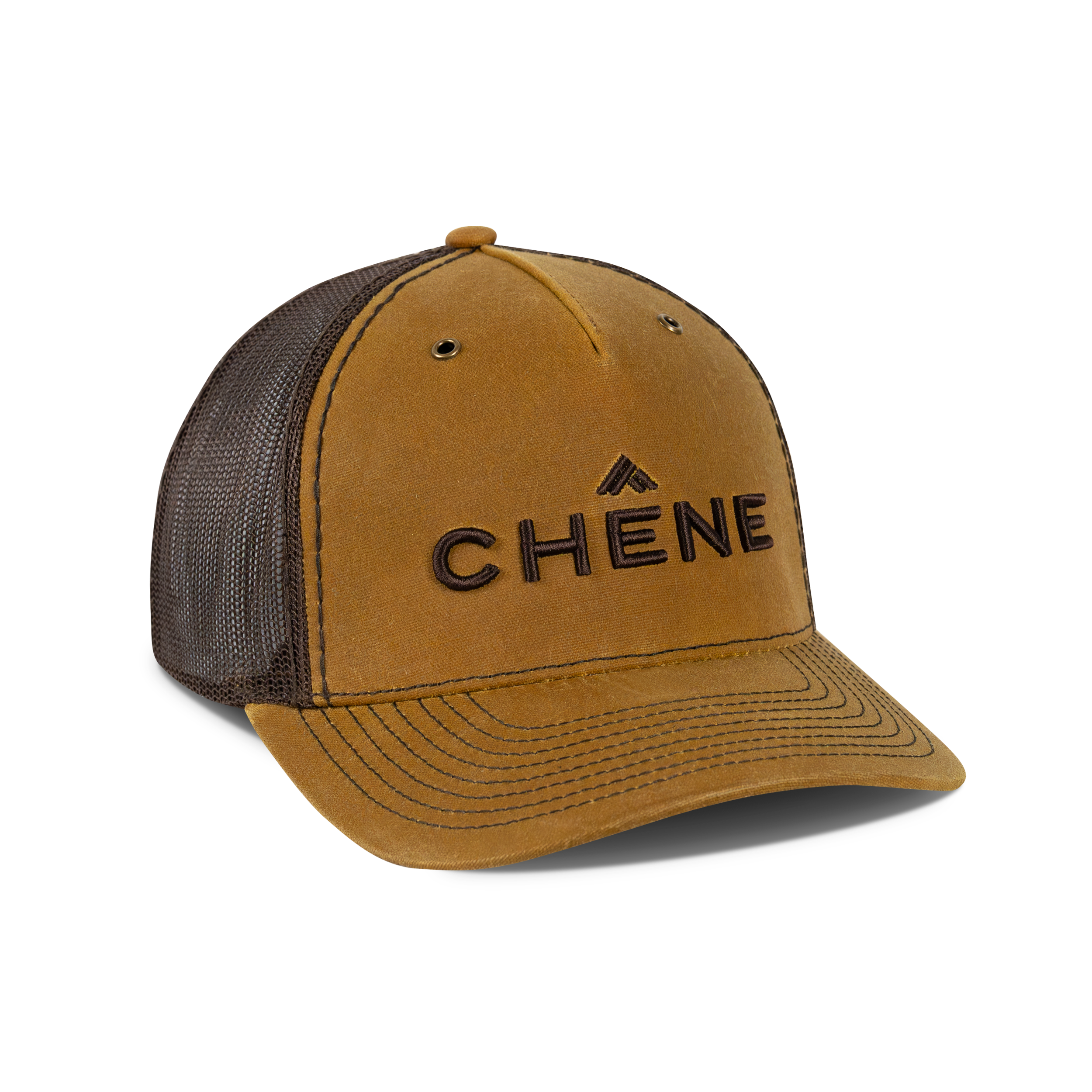 5-Panel Waxed Cotton Mesh Back Cap
