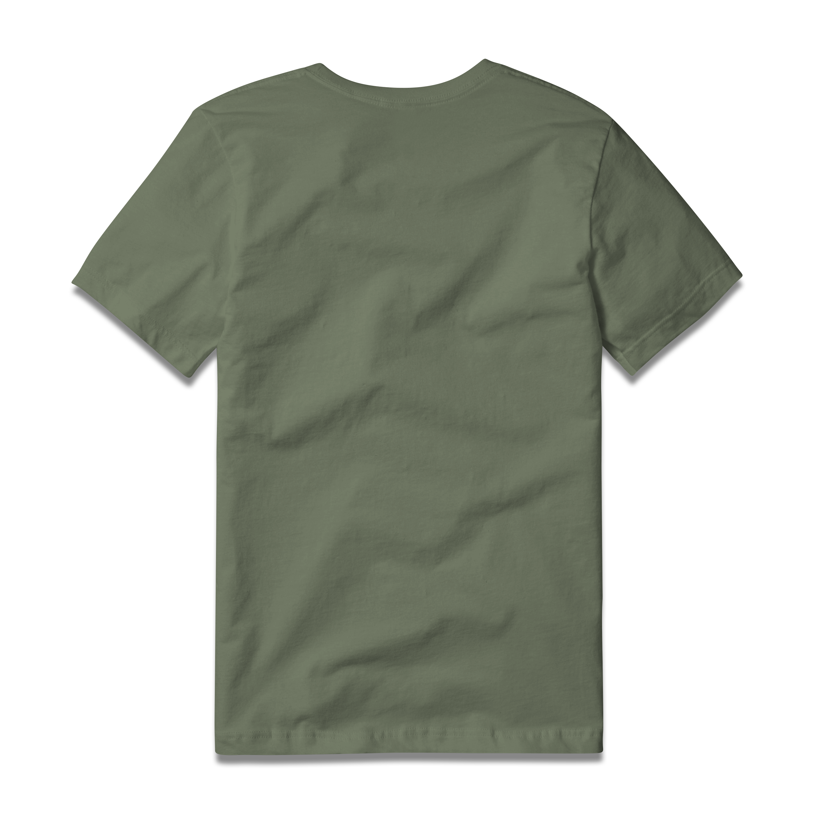 Logo Tee S/S in Moss, back view #moss