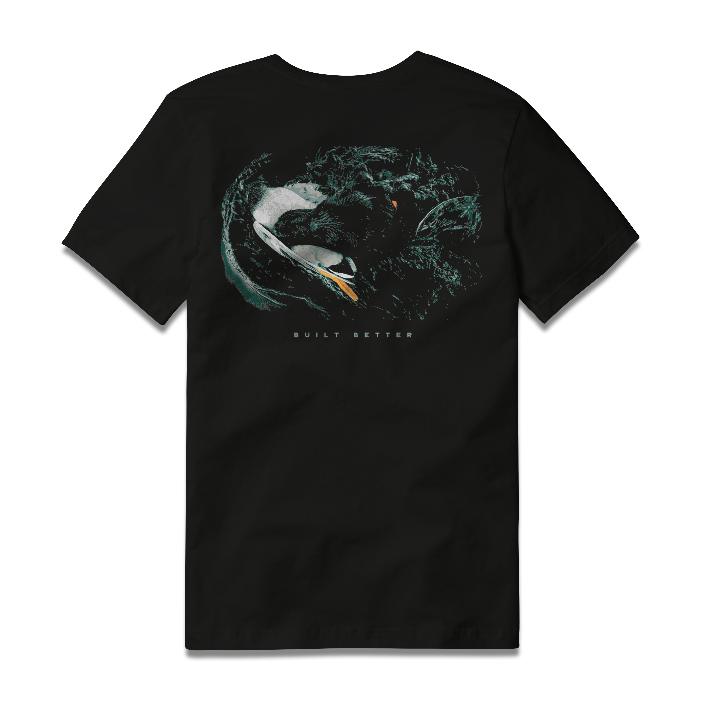Retrieve Tee S/S in Black, back view #black