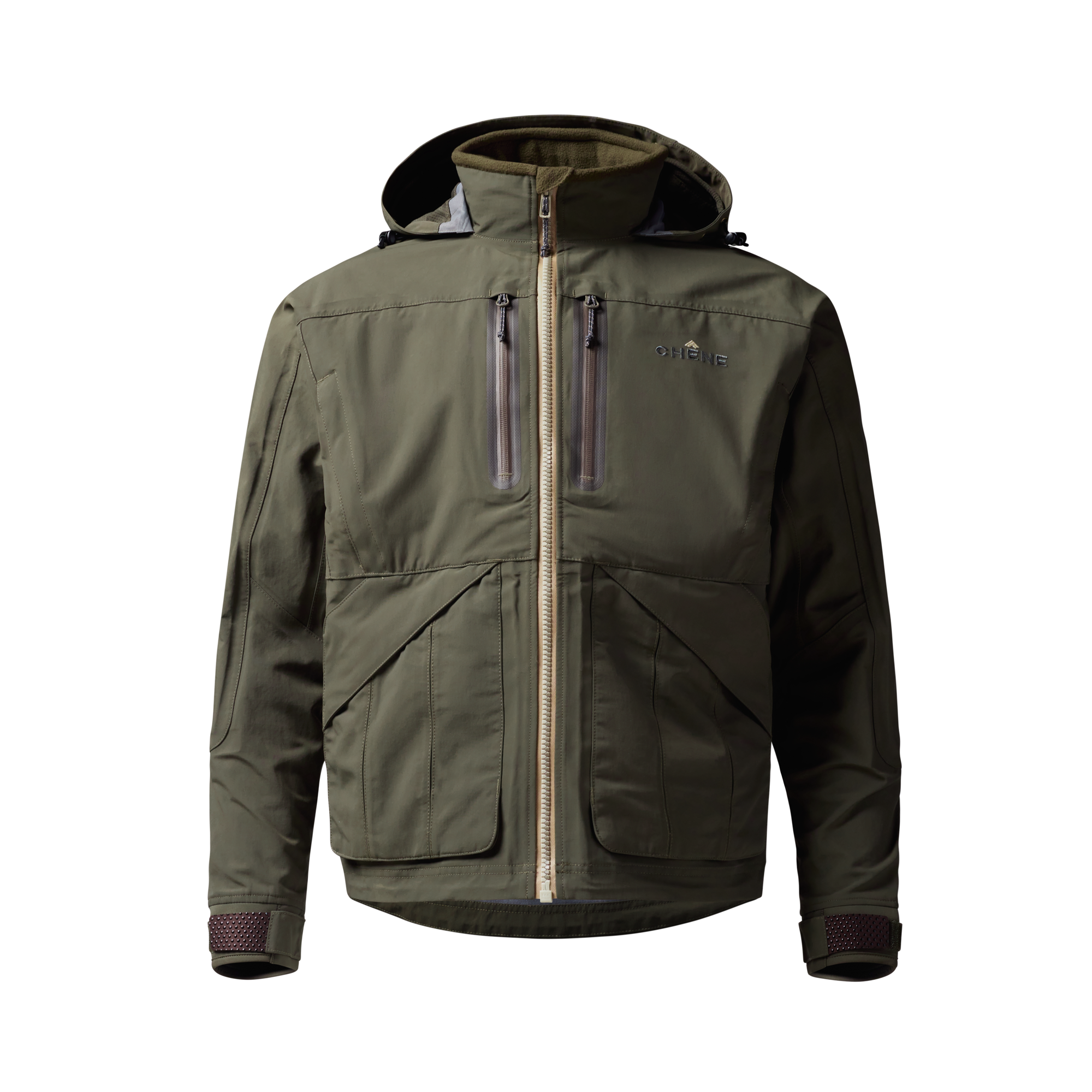 Hydro-Lok Shell Jacket in Cypress, front view #cypress
