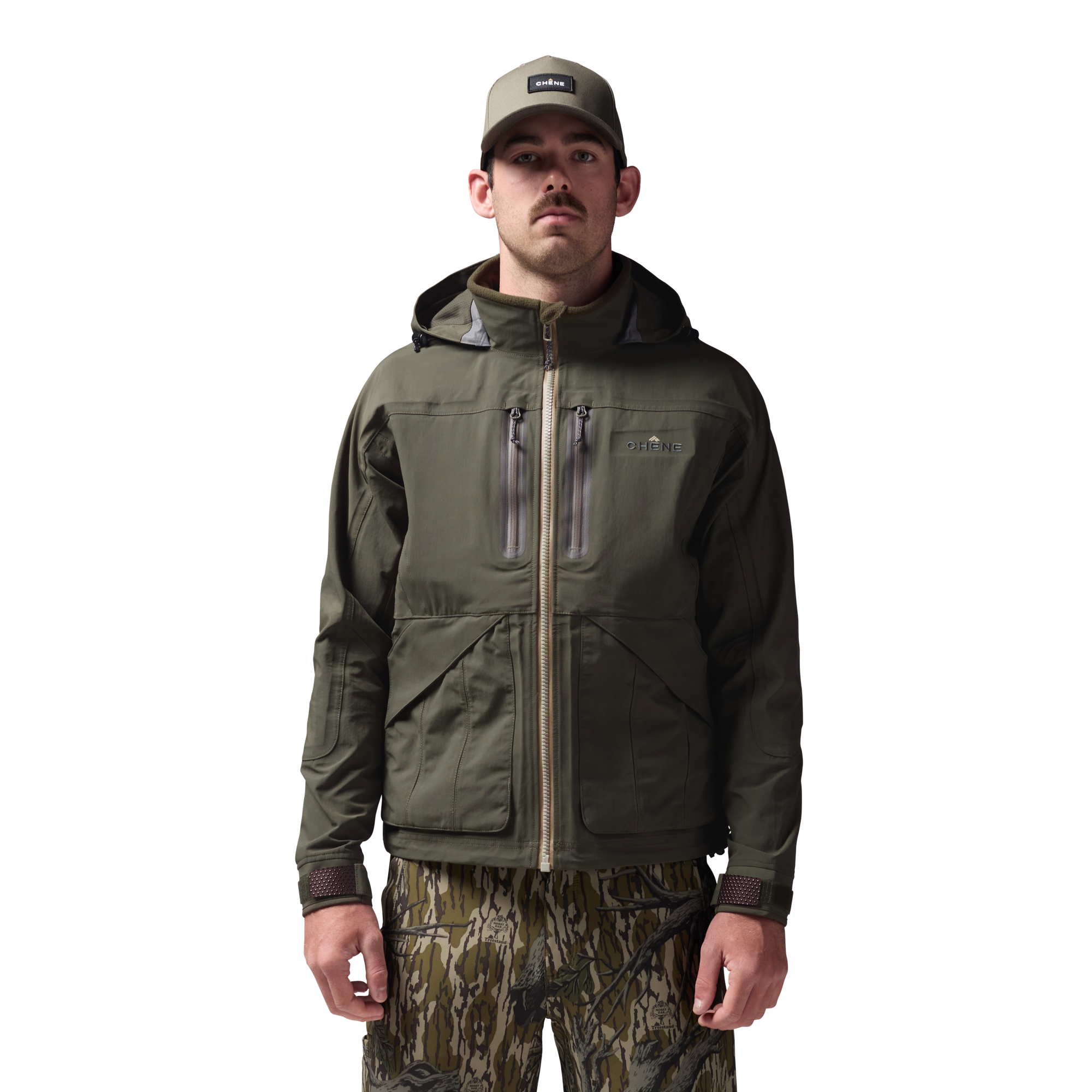 Hydro-Lok Shell Jacket in Cypress, on model #cypress
